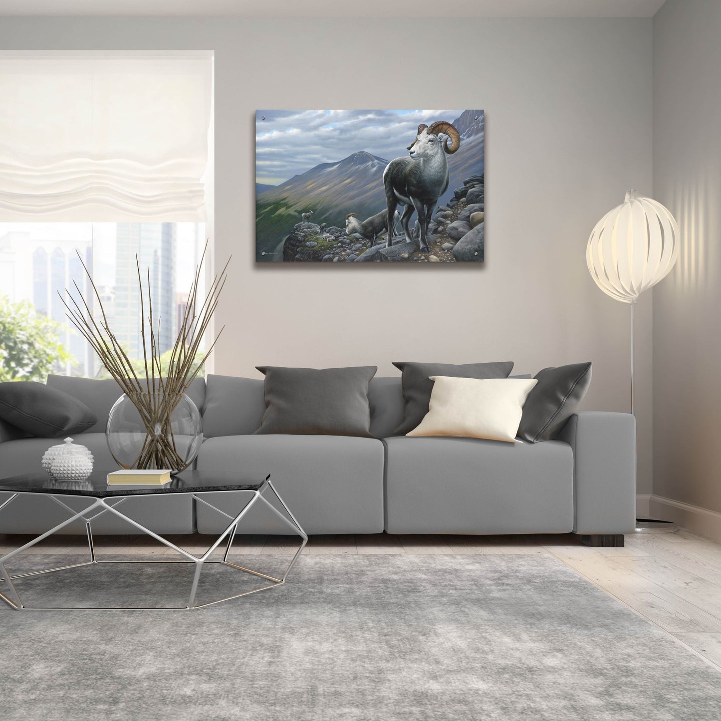 Epic Art 'Generations - Stone Sheep' by Mark Mueller Wildlife Art, Acrylic Glass Wall Art,36x24