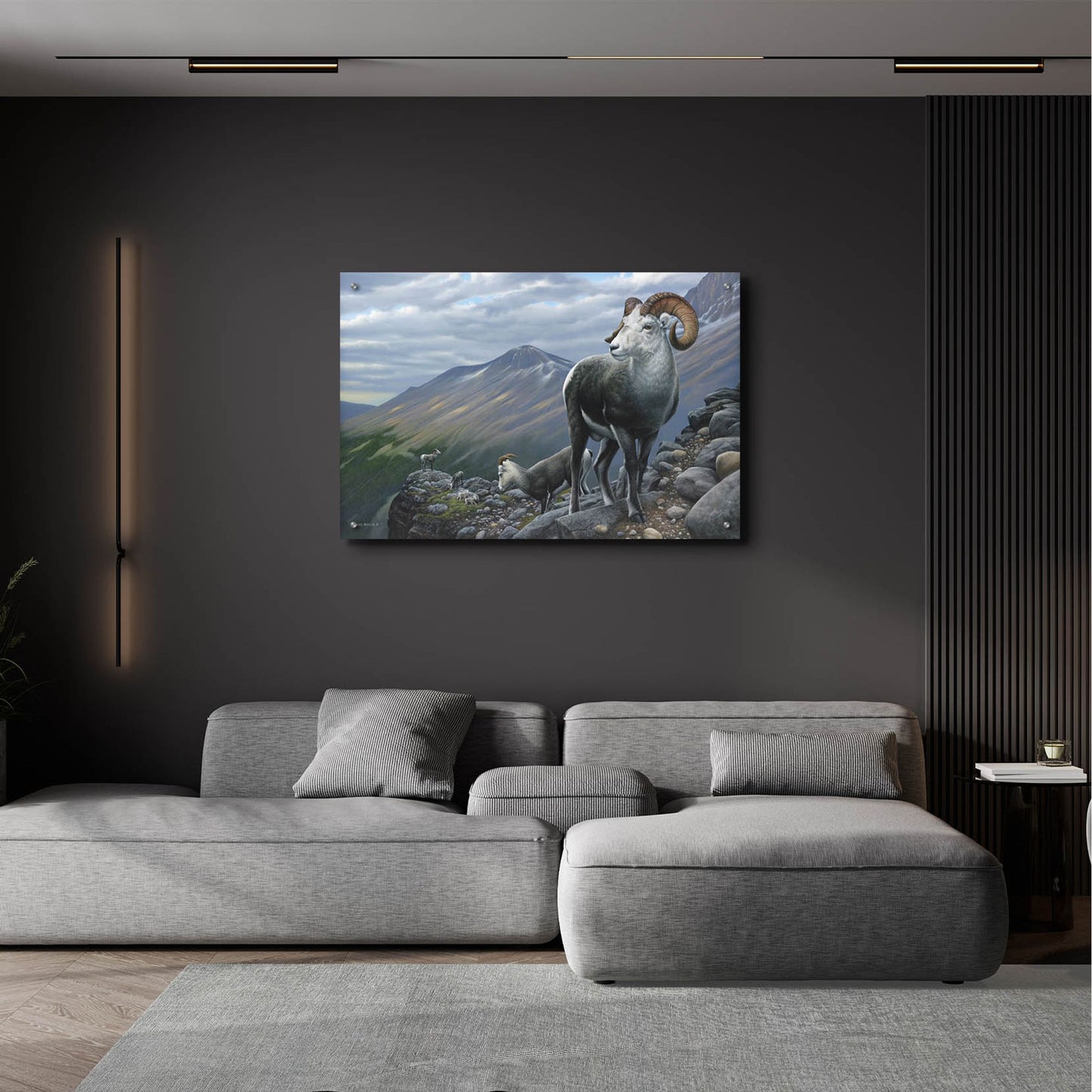 Epic Art 'Generations - Stone Sheep' by Mark Mueller Wildlife Art, Acrylic Glass Wall Art,36x24