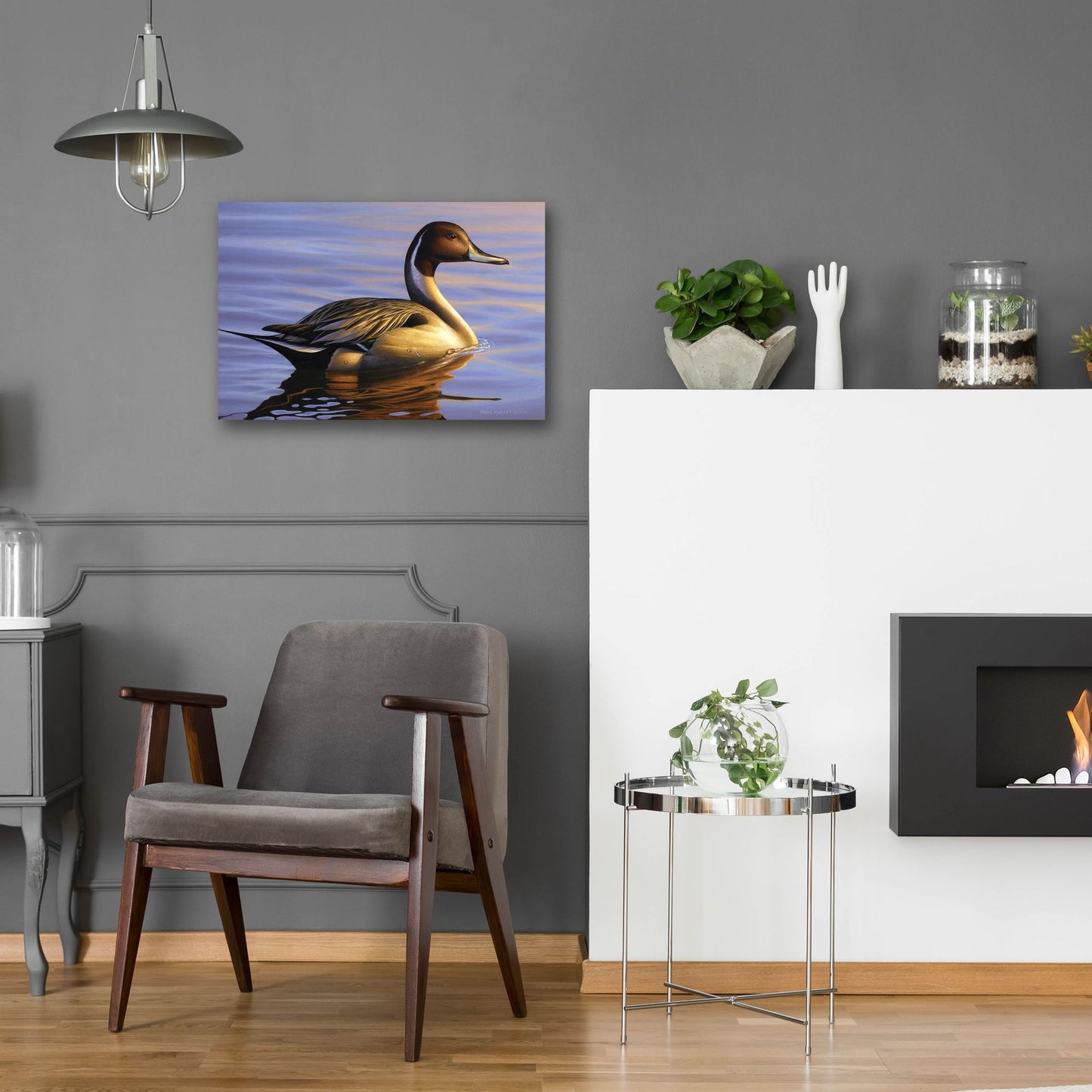 Epic Art 'Lone Pintail' by Mark Mueller Wildlife Art, Acrylic Glass Wall Art,24x16