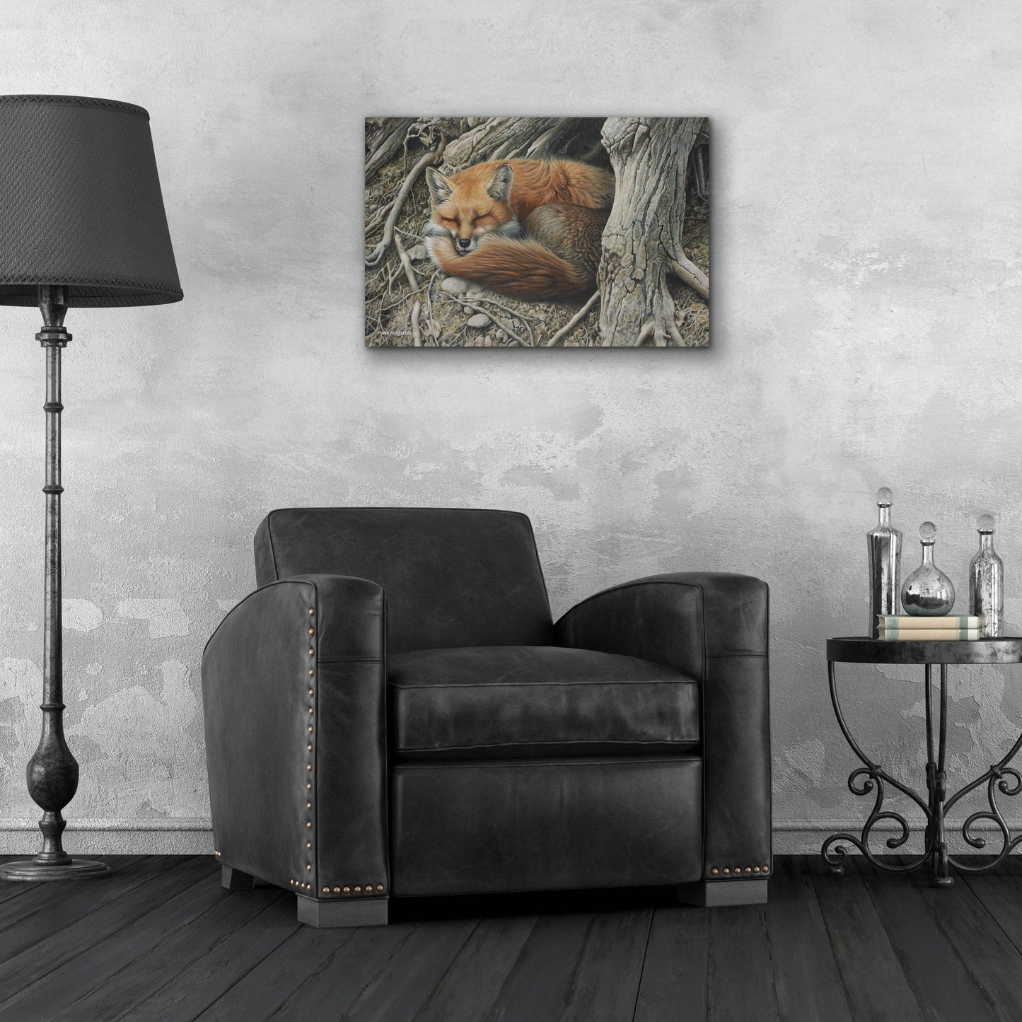 Epic Art 'Sleepy Hollow - Red Fox' by Mark Mueller Wildlife Art, Acrylic Glass Wall Art,24x16