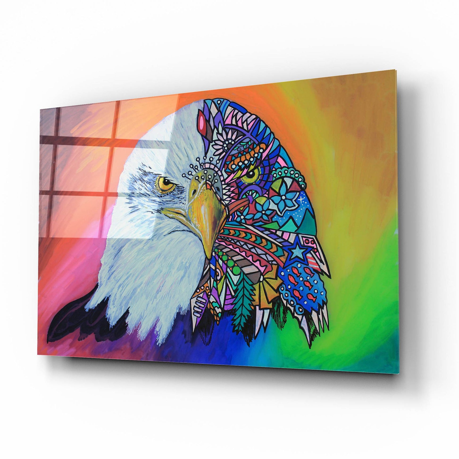 Epic Art 'Animals Of Pride - Eagle' by Martin Nasim, Acrylic Glass Wall Art,16x12