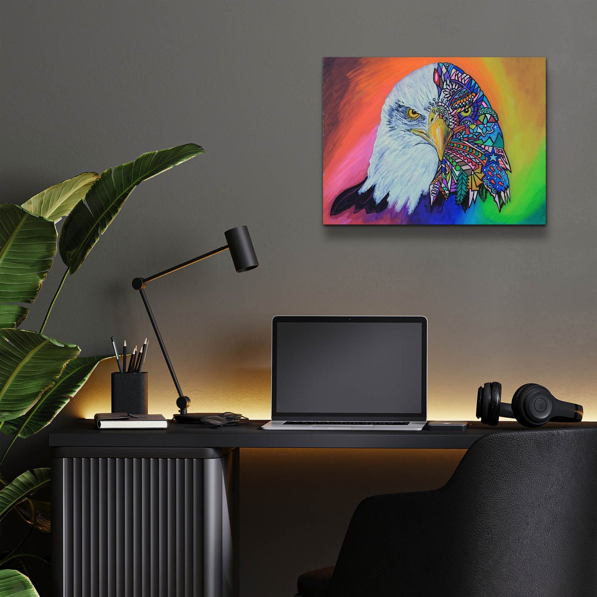 Epic Art 'Animals Of Pride - Eagle' by Martin Nasim, Acrylic Glass Wall Art,16x12