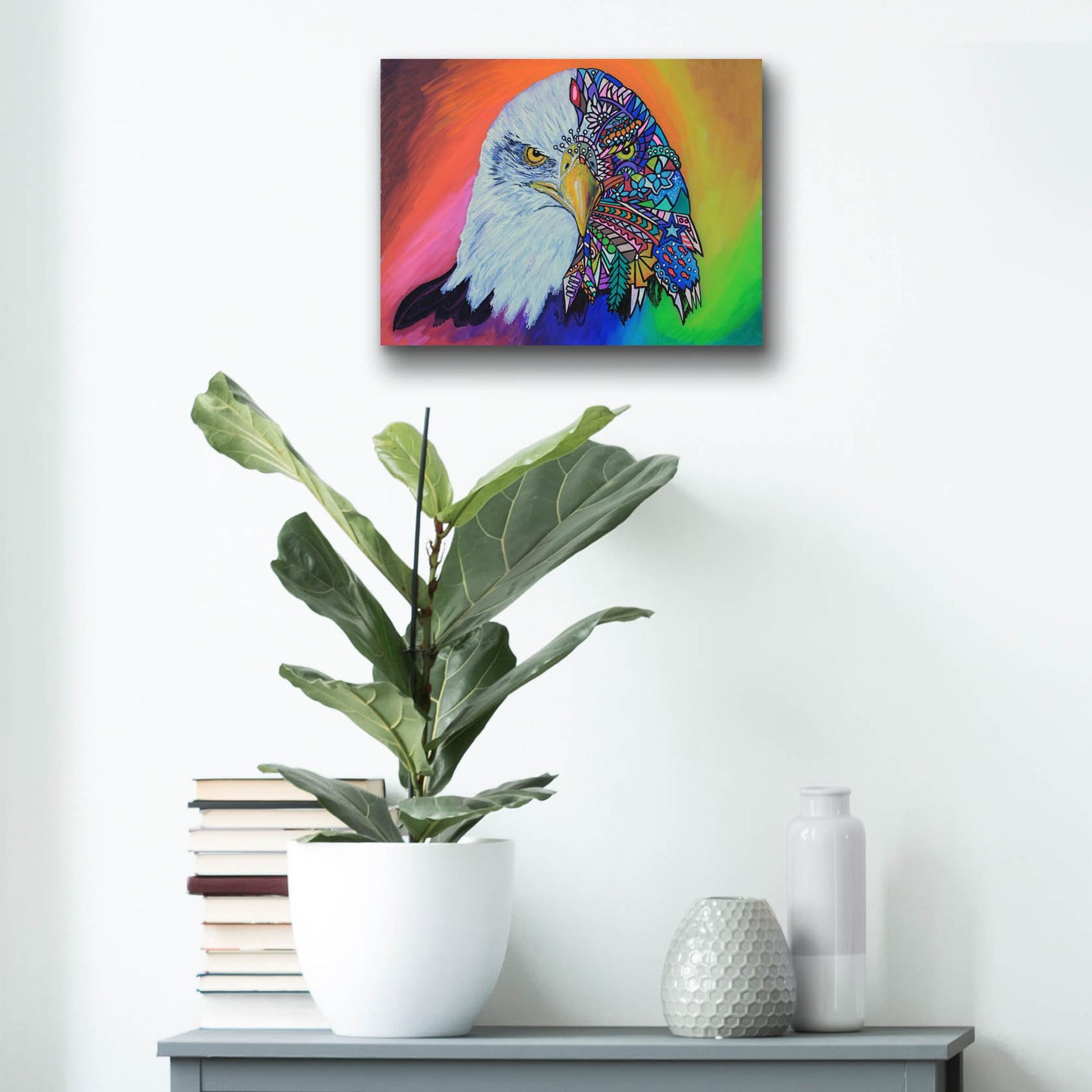 Epic Art 'Animals Of Pride - Eagle' by Martin Nasim, Acrylic Glass Wall Art,16x12