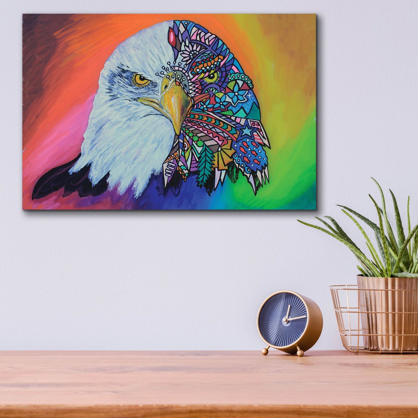 Epic Art 'Animals Of Pride - Eagle' by Martin Nasim, Acrylic Glass Wall Art,16x12