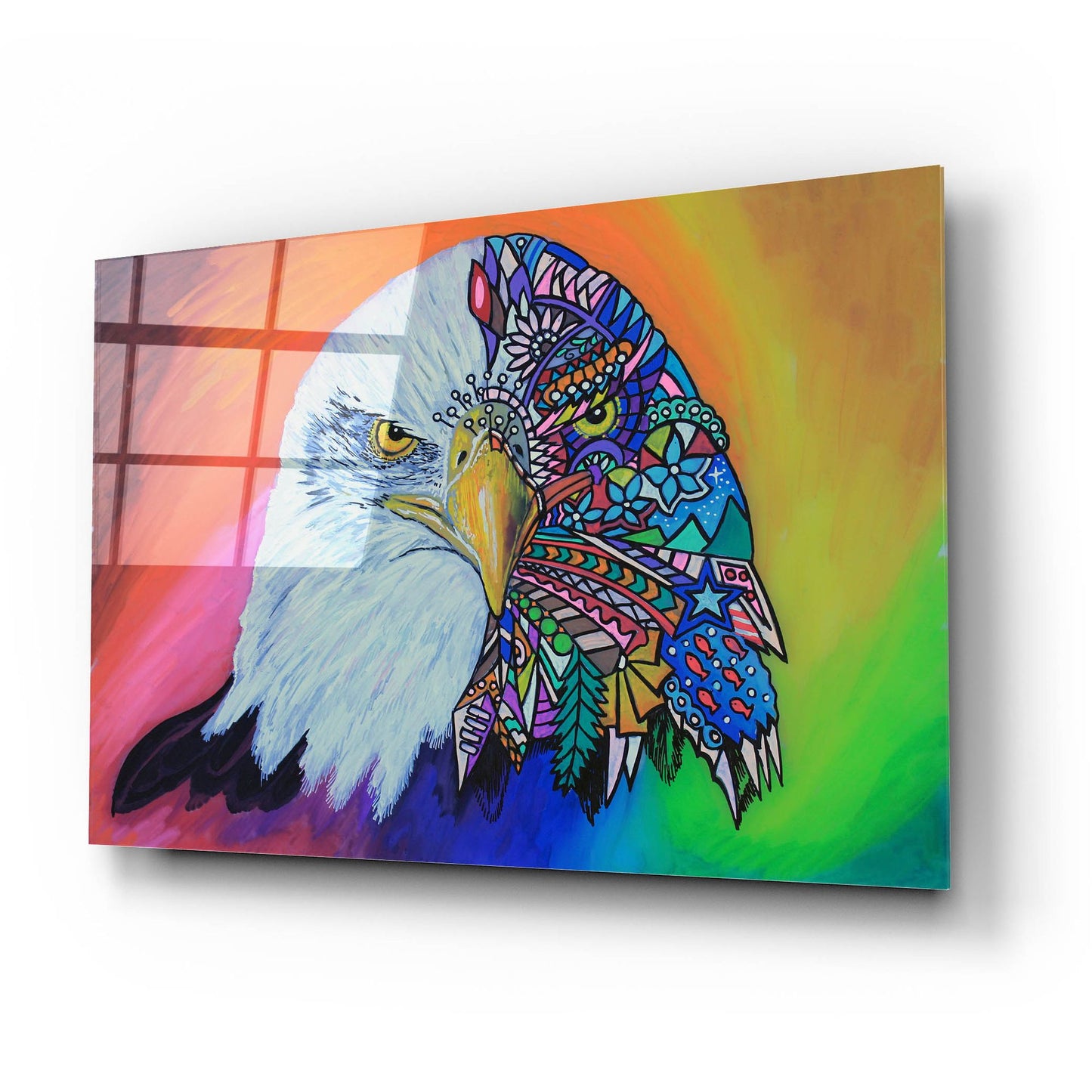 Epic Art 'Animals Of Pride - Eagle' by Martin Nasim, Acrylic Glass Wall Art,24x16