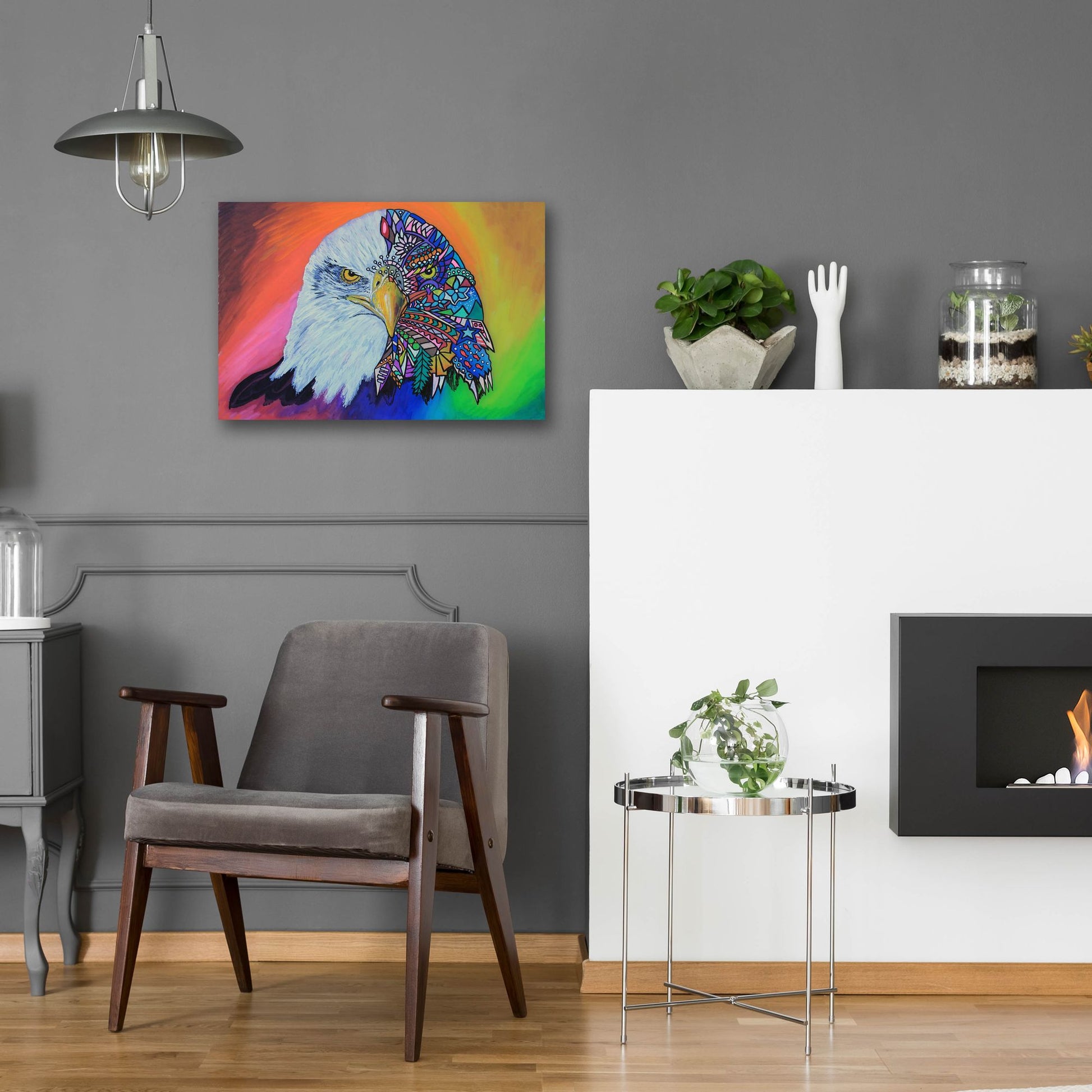 Epic Art 'Animals Of Pride - Eagle' by Martin Nasim, Acrylic Glass Wall Art,24x16