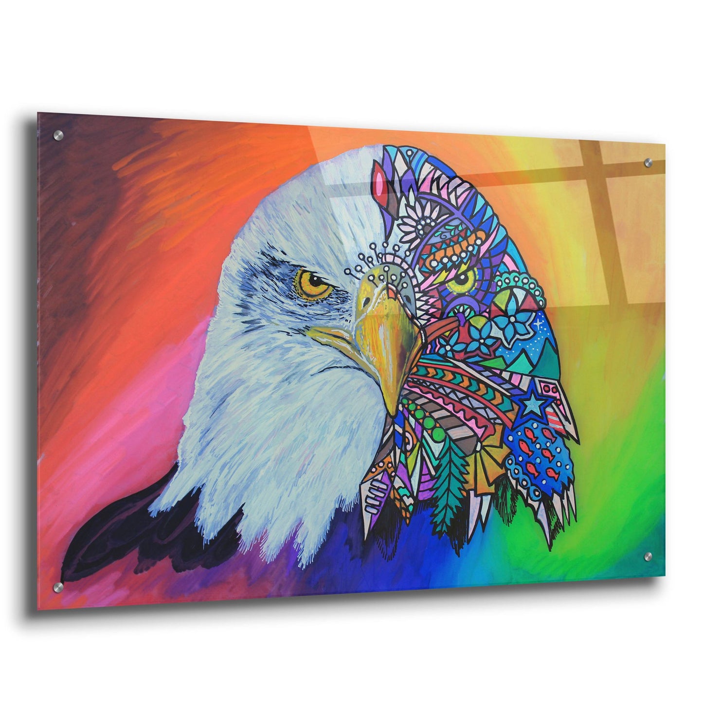 Epic Art 'Animals Of Pride - Eagle' by Martin Nasim, Acrylic Glass Wall Art,36x24