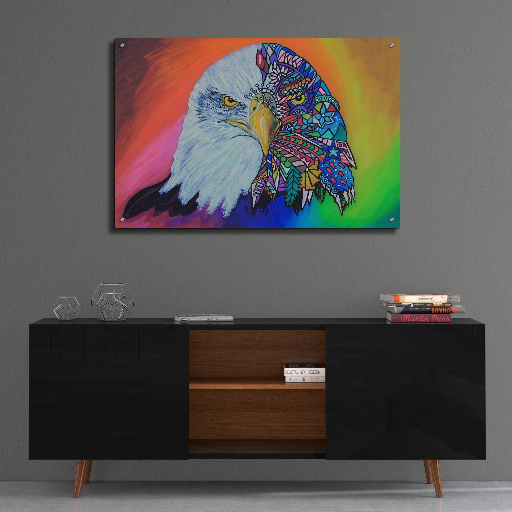 Epic Art 'Animals Of Pride - Eagle' by Martin Nasim, Acrylic Glass Wall Art,36x24