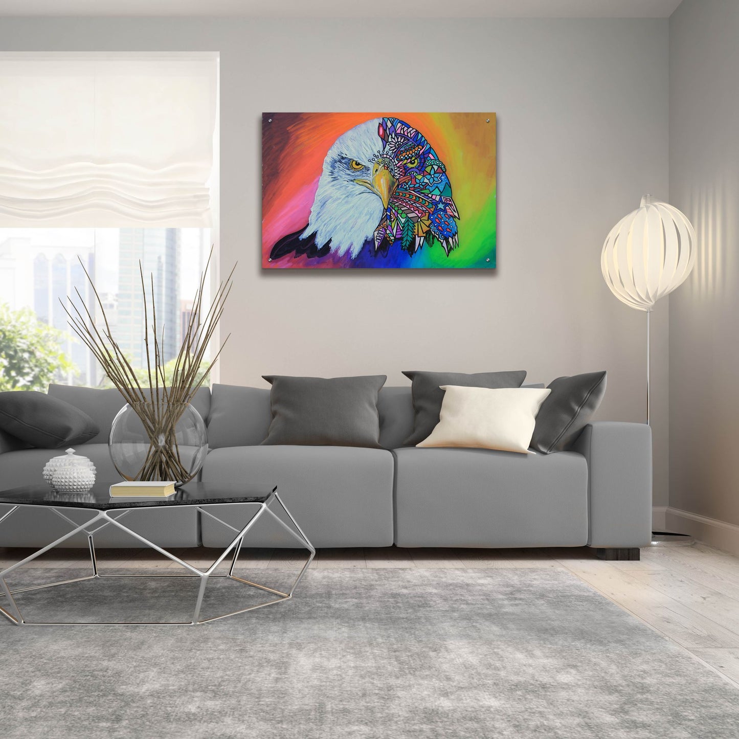 Epic Art 'Animals Of Pride - Eagle' by Martin Nasim, Acrylic Glass Wall Art,36x24