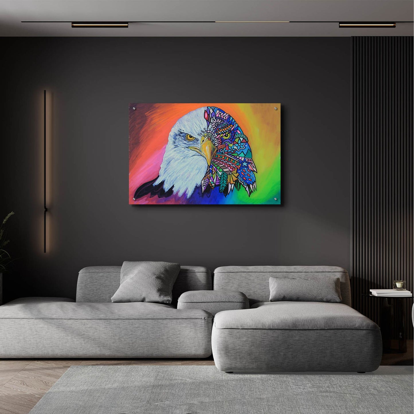 Epic Art 'Animals Of Pride - Eagle' by Martin Nasim, Acrylic Glass Wall Art,36x24