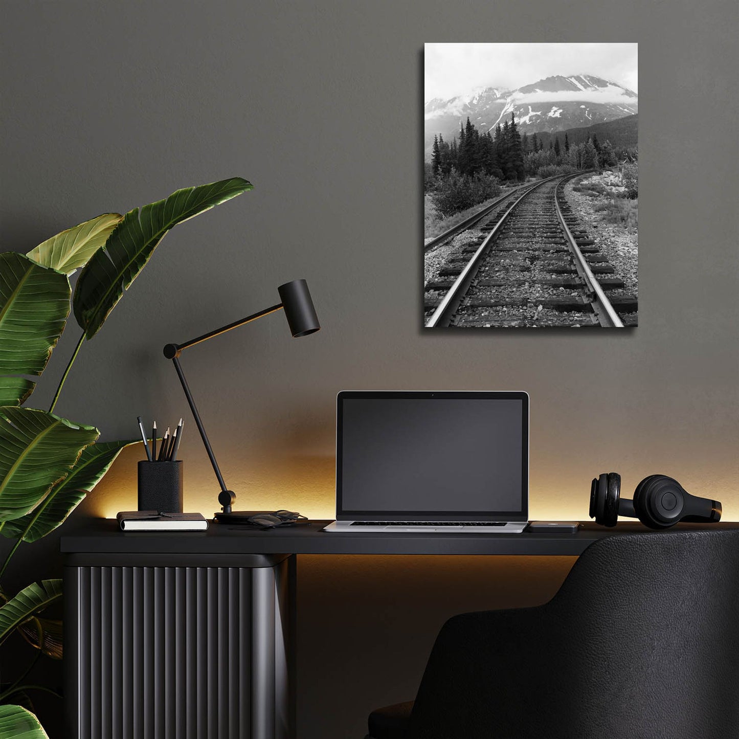 Epic Art 'Railroad Tracks, Alaska 85' by Monte Nagler, Acrylic Glass Wall Art,12x16