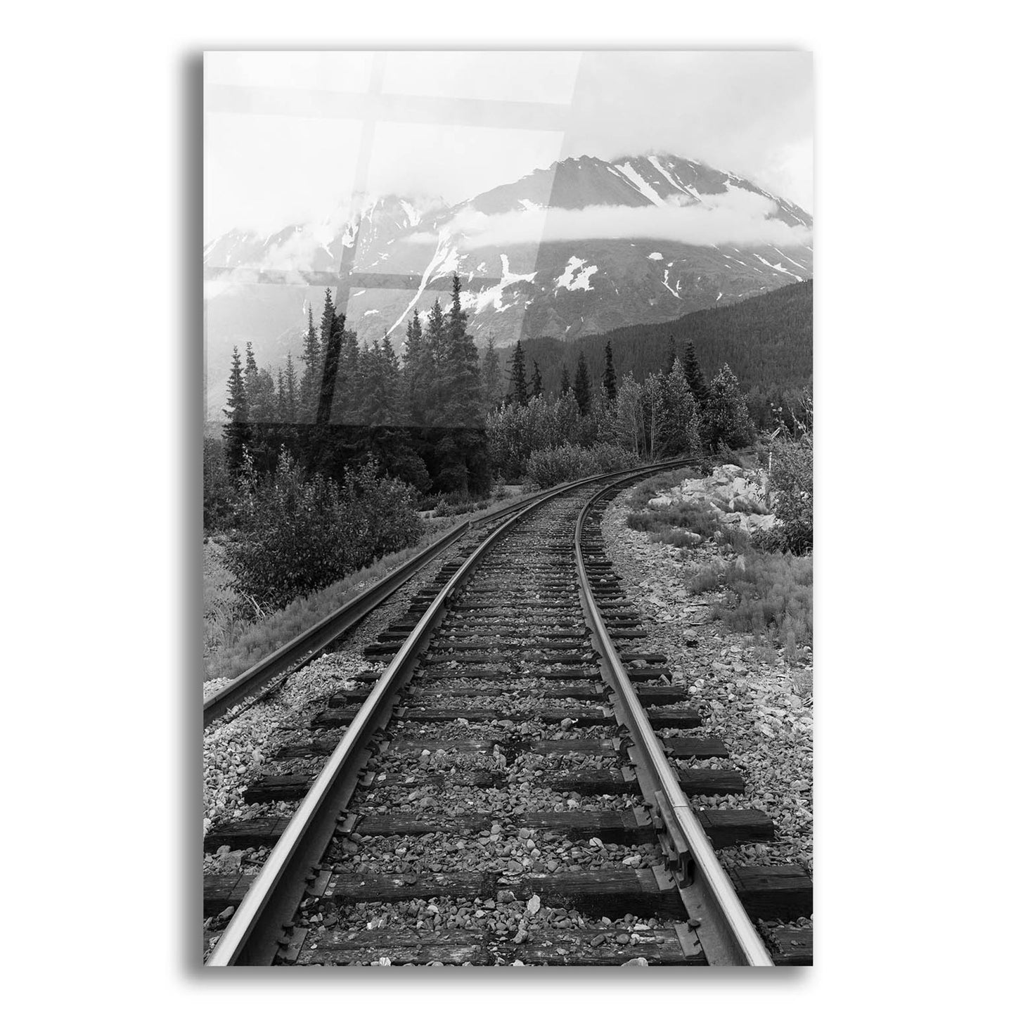 Epic Art 'Railroad Tracks, Alaska 85' by Monte Nagler, Acrylic Glass Wall Art,12x16