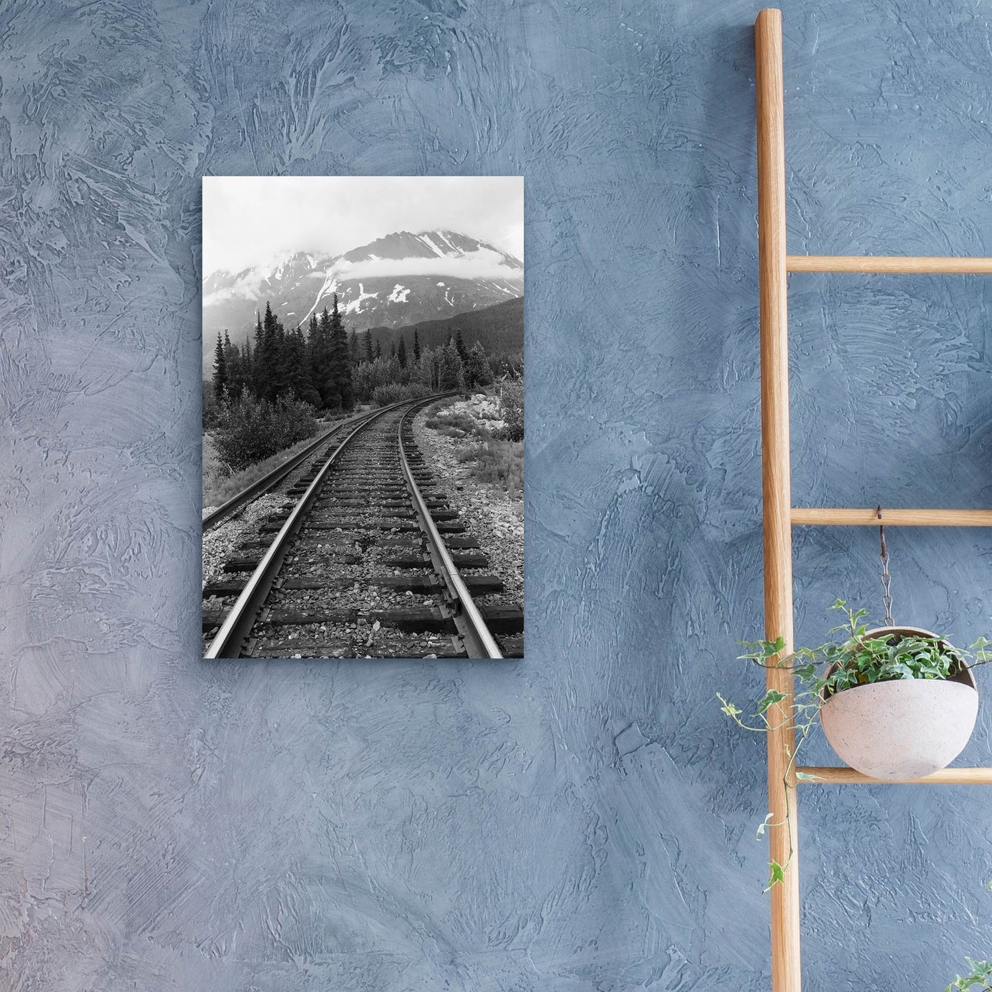 Epic Art 'Railroad Tracks, Alaska 85' by Monte Nagler, Acrylic Glass Wall Art,16x24