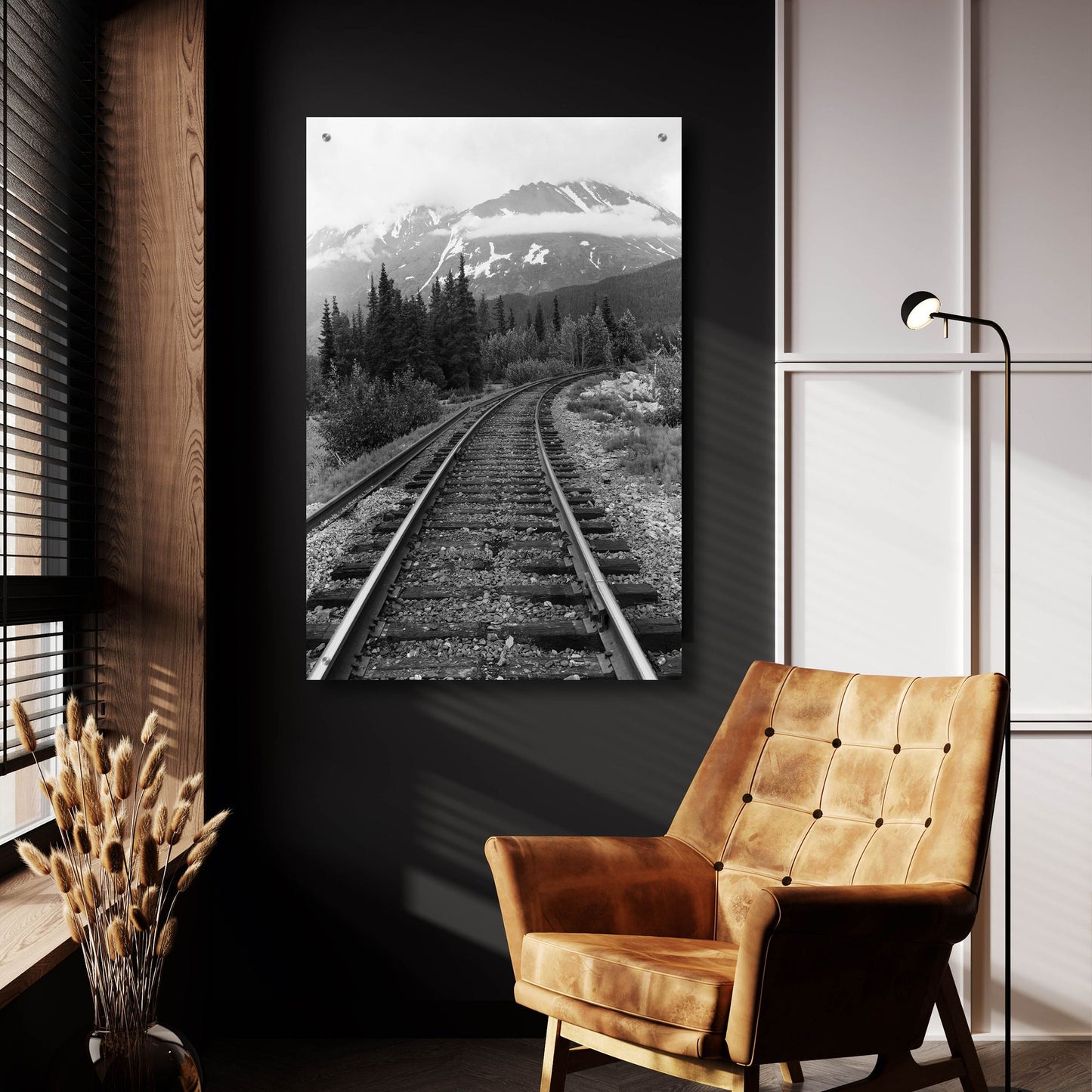 Epic Art 'Railroad Tracks, Alaska 85' by Monte Nagler, Acrylic Glass Wall Art,24x36