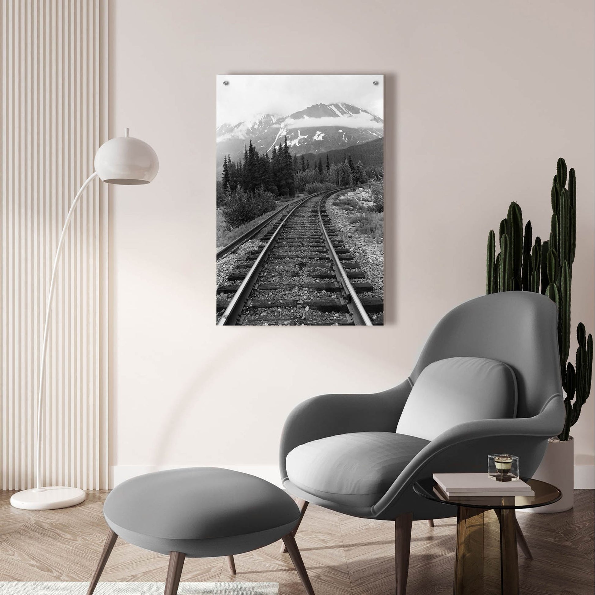 Epic Art 'Railroad Tracks, Alaska 85' by Monte Nagler, Acrylic Glass Wall Art,24x36