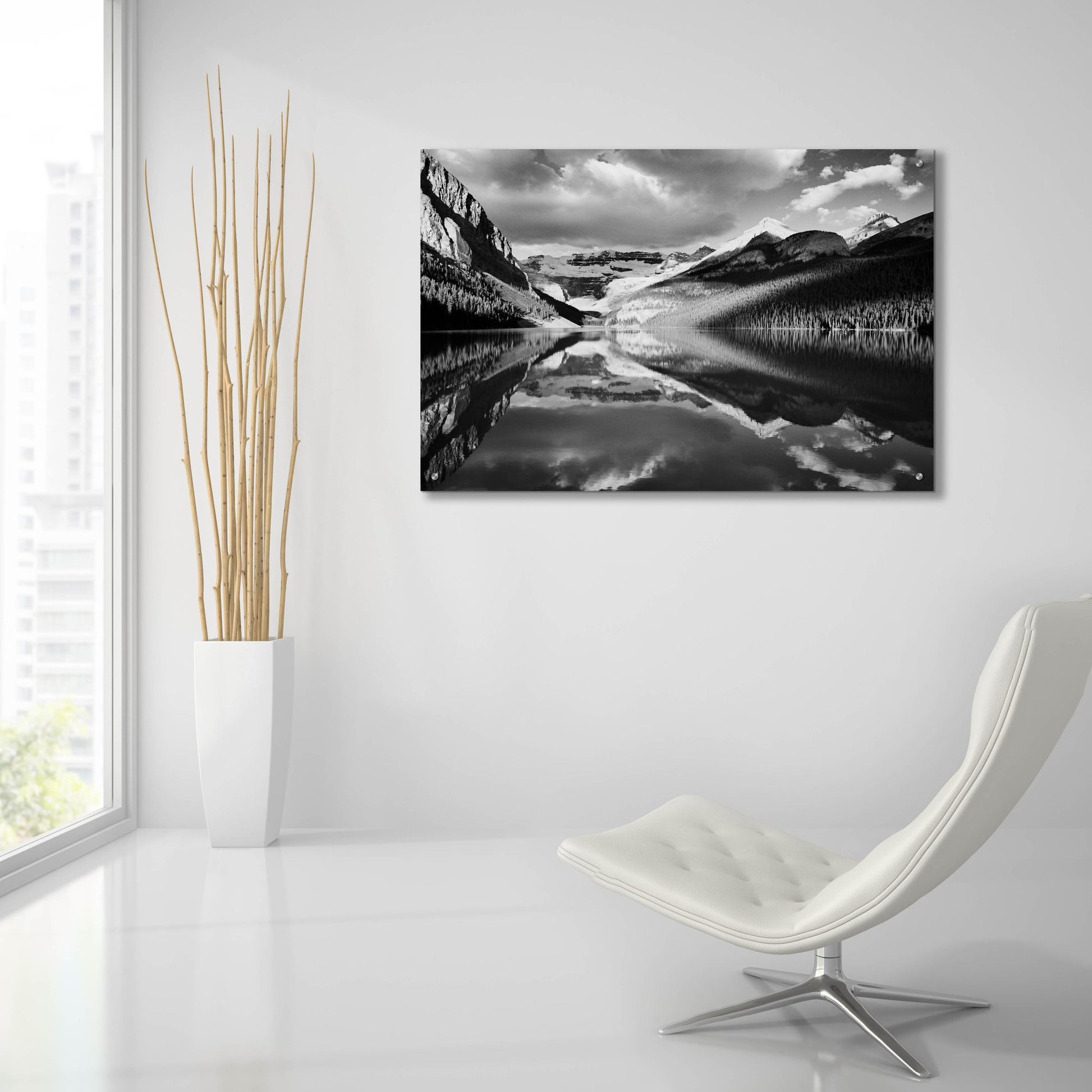 Epic Art 'Lake Louise Reflections, Canadian Rockies 06' by Monte Nagler, Acrylic Glass Wall Art,36x24