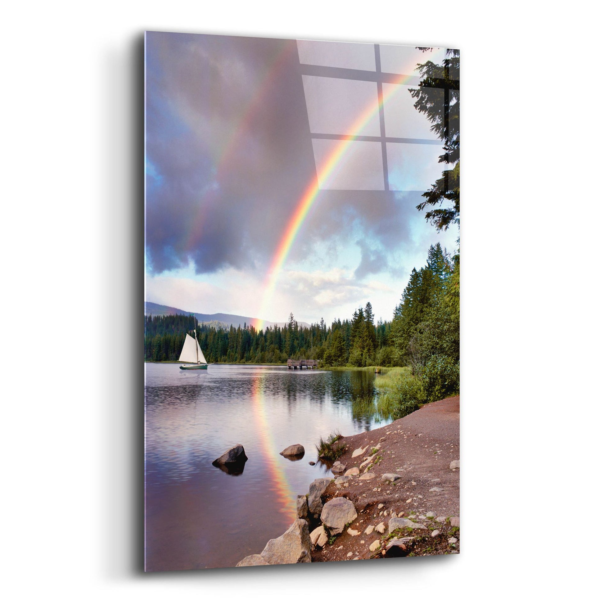 Epic Art 'Sailing Under Rainbows, Oregon 97' by Monte Nagler, Acrylic Glass Wall Art,12x16