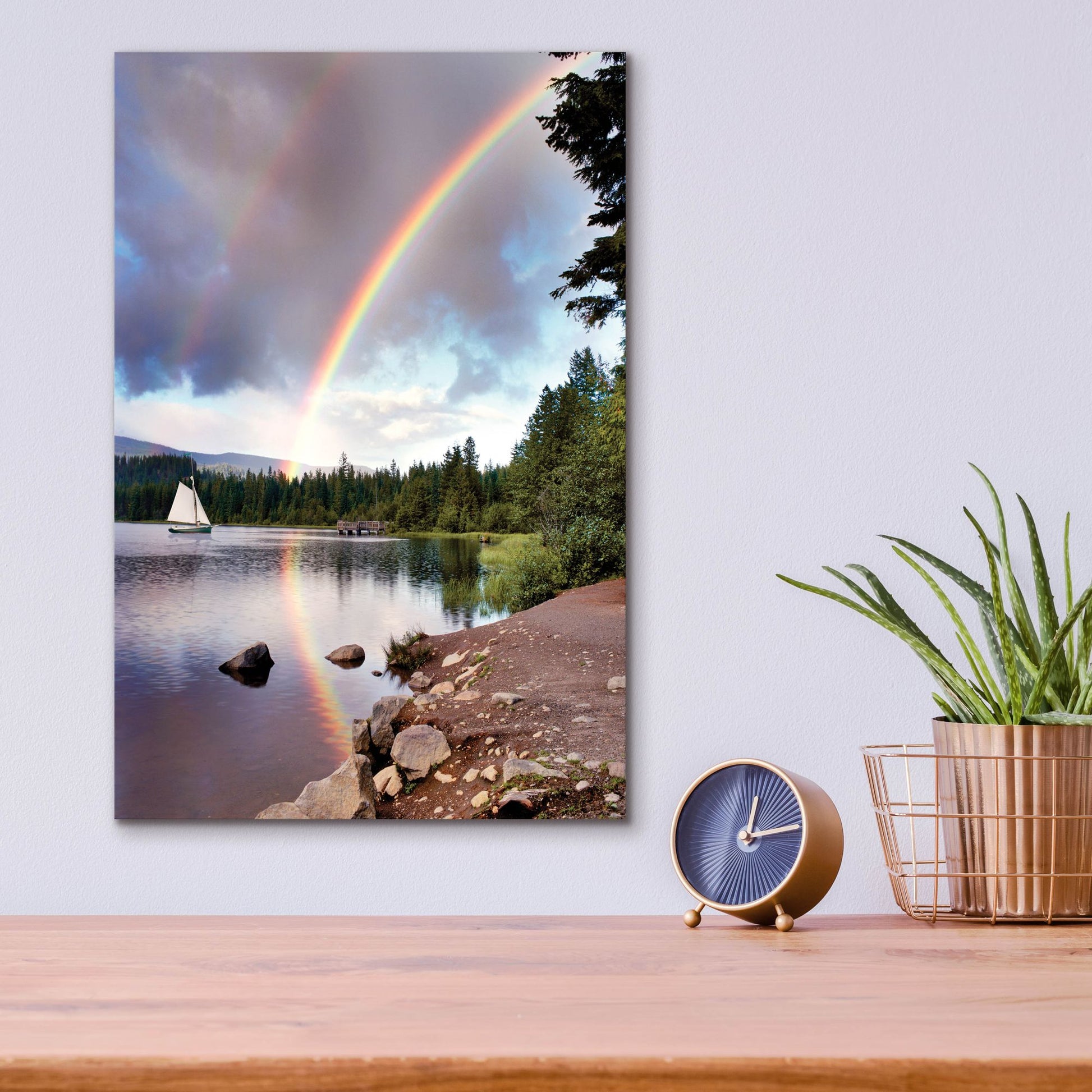 Epic Art 'Sailing Under Rainbows, Oregon 97' by Monte Nagler, Acrylic Glass Wall Art,12x16