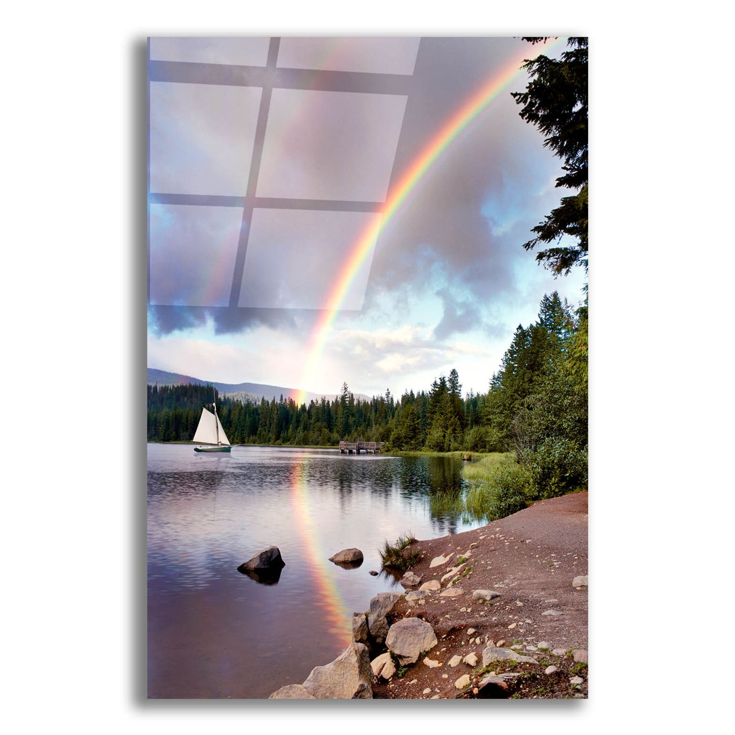 Epic Art 'Sailing Under Rainbows, Oregon 97' by Monte Nagler, Acrylic Glass Wall Art,12x16