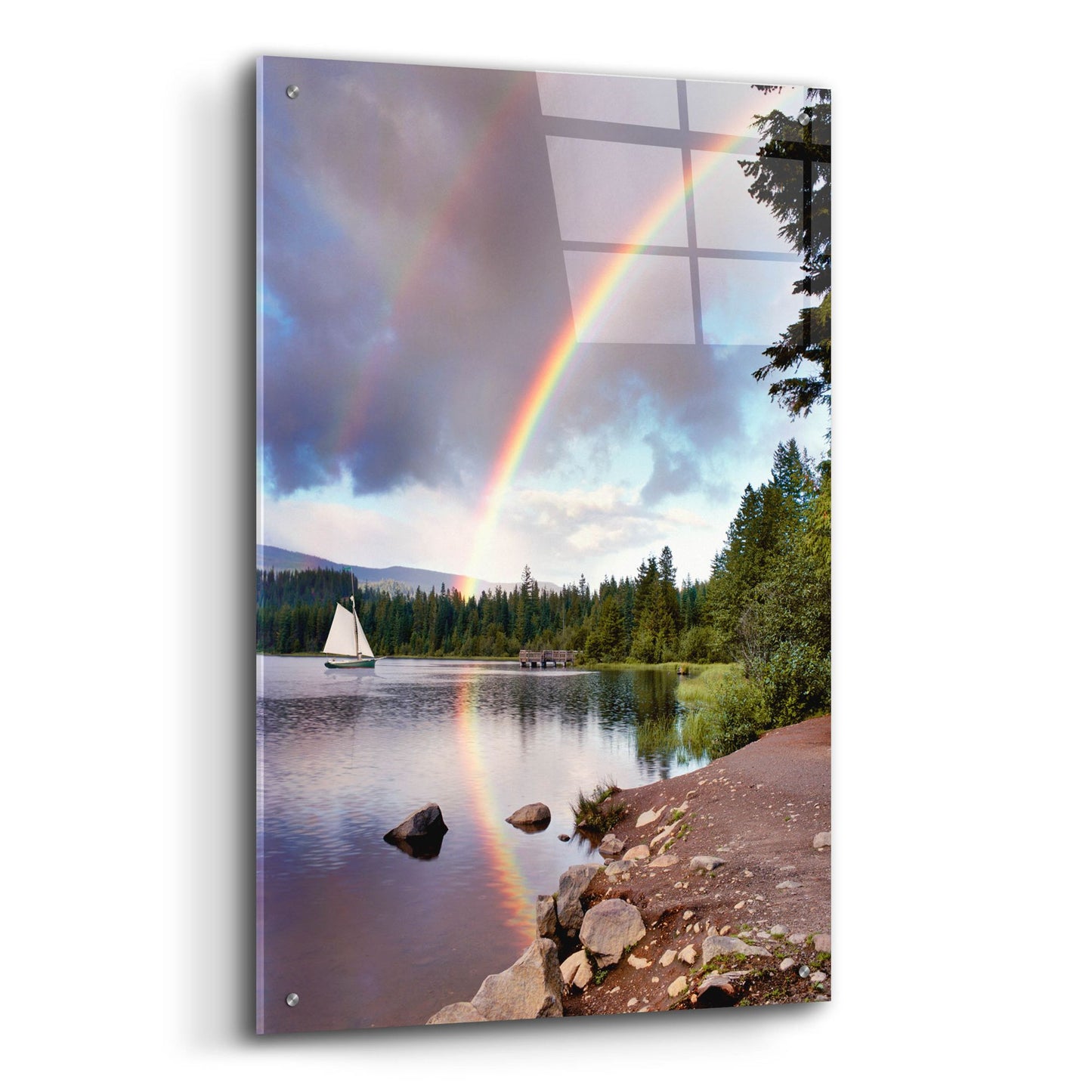 Epic Art 'Sailing Under Rainbows, Oregon 97' by Monte Nagler, Acrylic Glass Wall Art,24x36