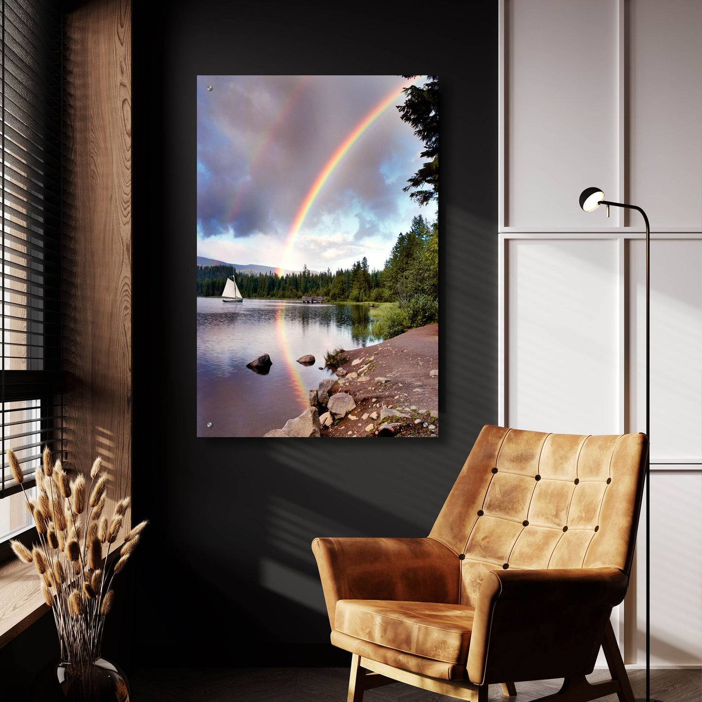 Epic Art 'Sailing Under Rainbows, Oregon 97' by Monte Nagler, Acrylic Glass Wall Art,24x36