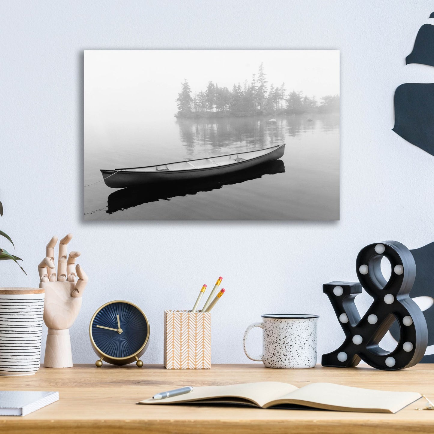 Epic Art 'Lone Canoe, Nova Scotia, Canada 04' by Monte Nagler, Acrylic Glass Wall Art,16x12