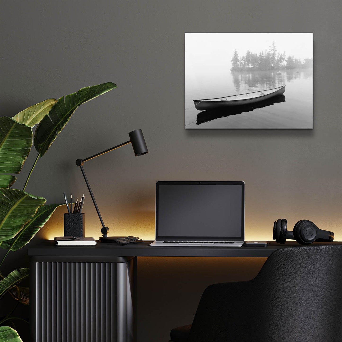 Epic Art 'Lone Canoe, Nova Scotia, Canada 04' by Monte Nagler, Acrylic Glass Wall Art,16x12