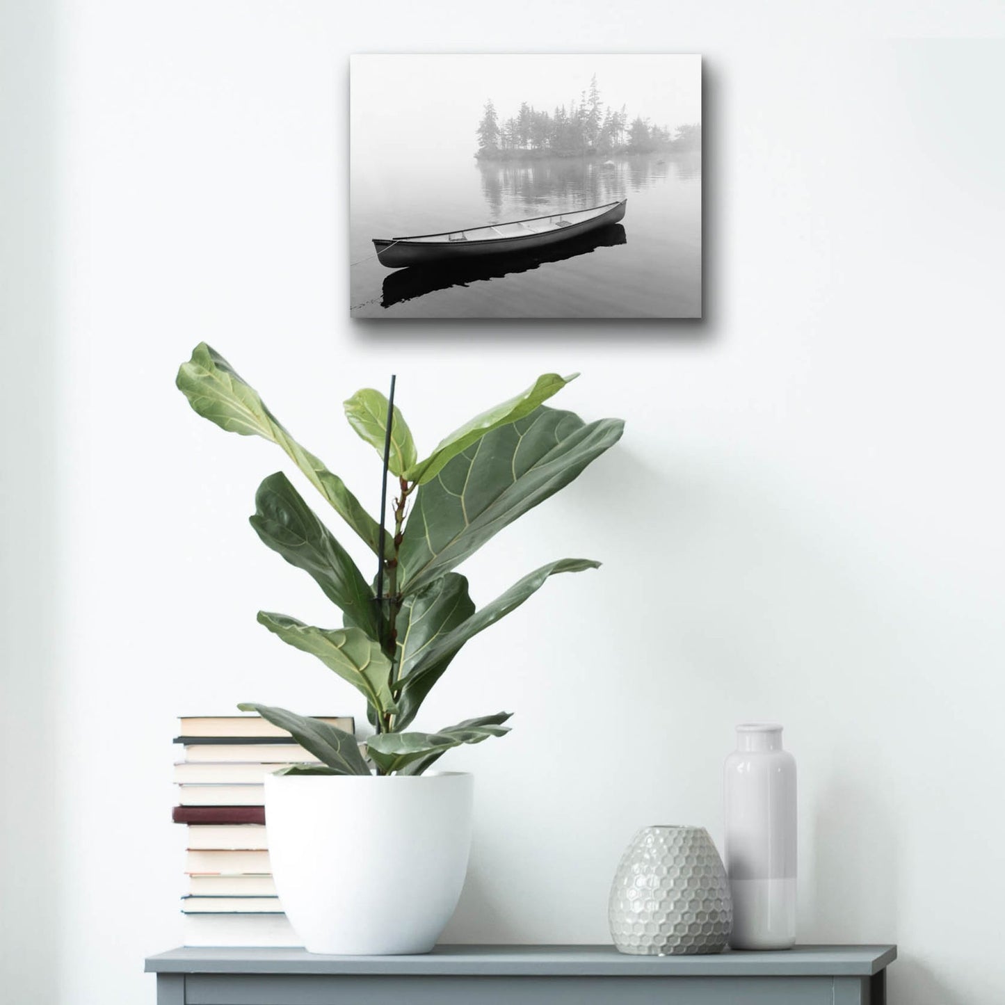 Epic Art 'Lone Canoe, Nova Scotia, Canada 04' by Monte Nagler, Acrylic Glass Wall Art,16x12