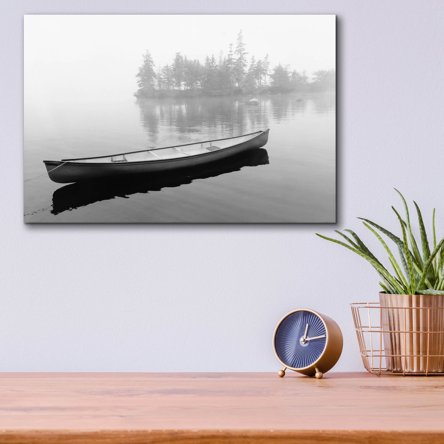 Epic Art 'Lone Canoe, Nova Scotia, Canada 04' by Monte Nagler, Acrylic Glass Wall Art,16x12