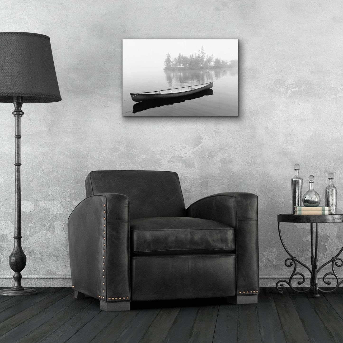 Epic Art 'Lone Canoe, Nova Scotia, Canada 04' by Monte Nagler, Acrylic Glass Wall Art,24x16
