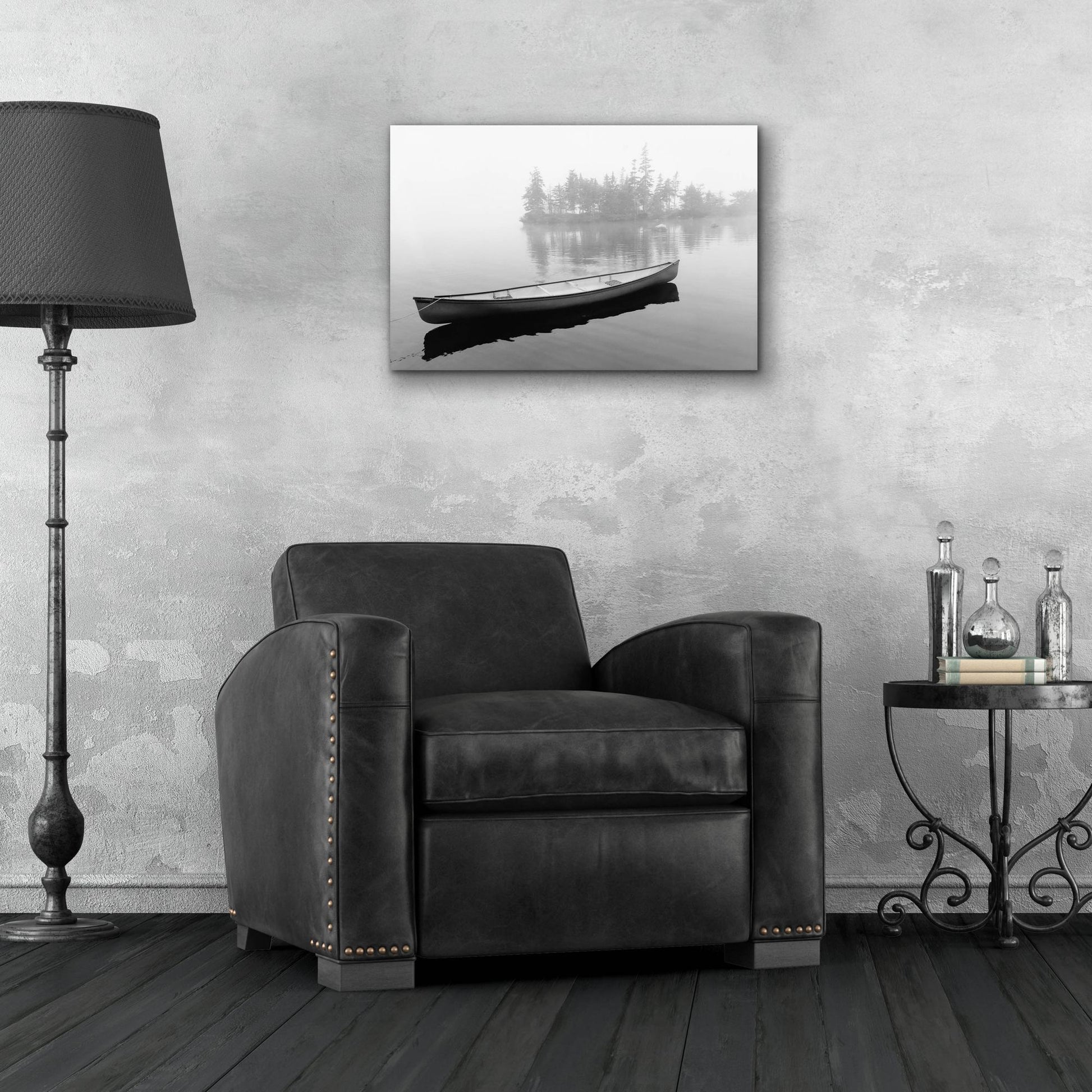 Epic Art 'Lone Canoe, Nova Scotia, Canada 04' by Monte Nagler, Acrylic Glass Wall Art,24x16