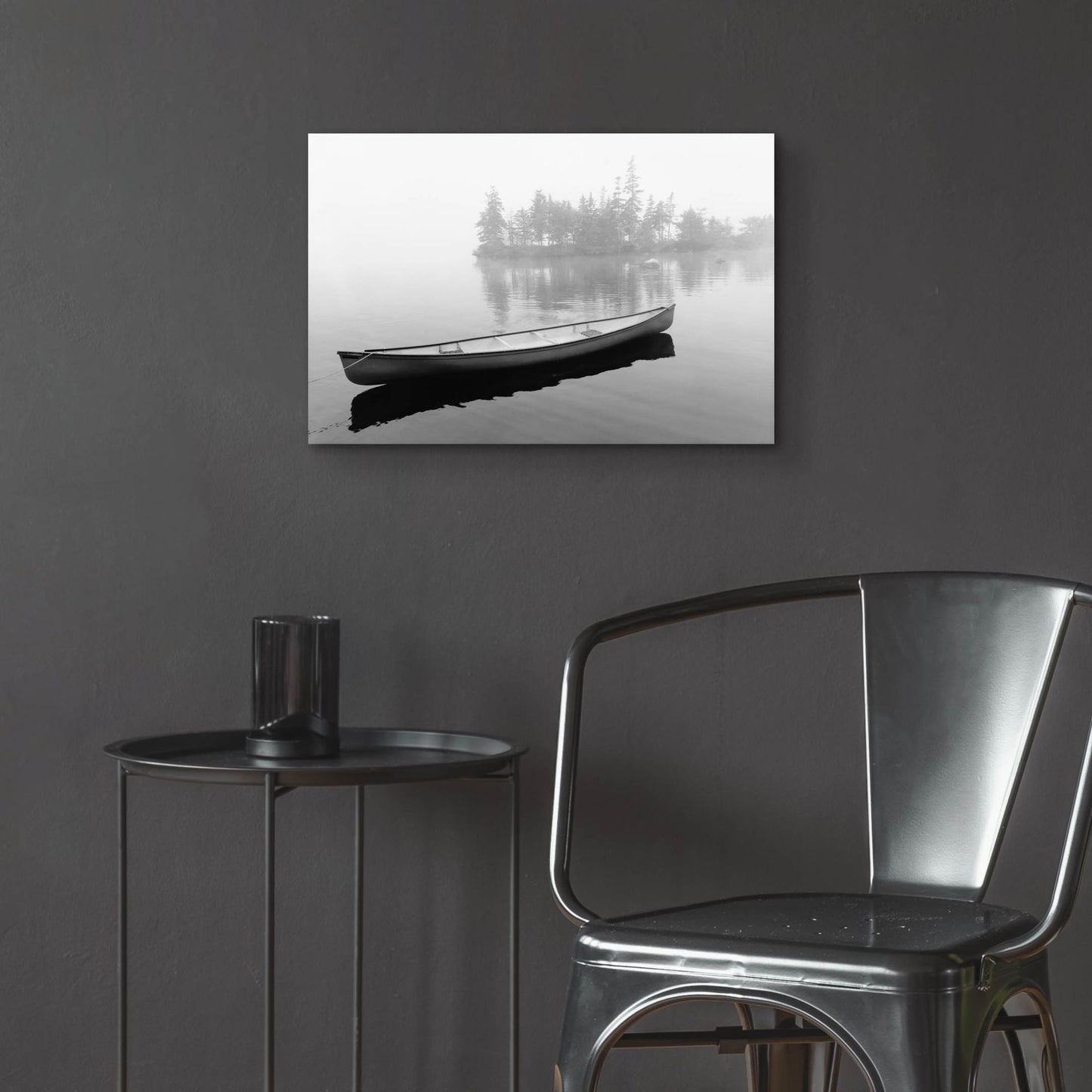 Epic Art 'Lone Canoe, Nova Scotia, Canada 04' by Monte Nagler, Acrylic Glass Wall Art,24x16