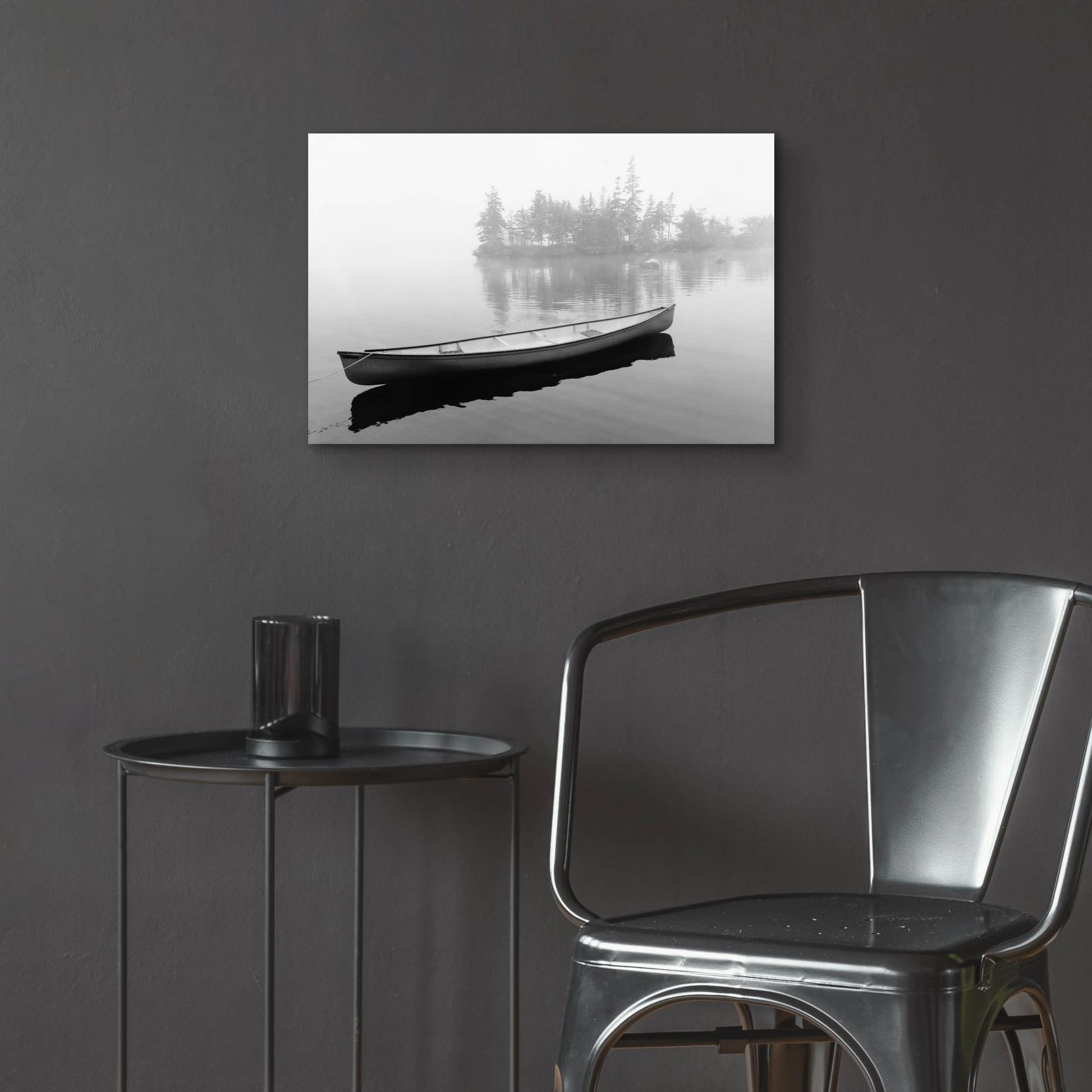 Epic Art 'Lone Canoe, Nova Scotia, Canada 04' by Monte Nagler, Acrylic Glass Wall Art,24x16