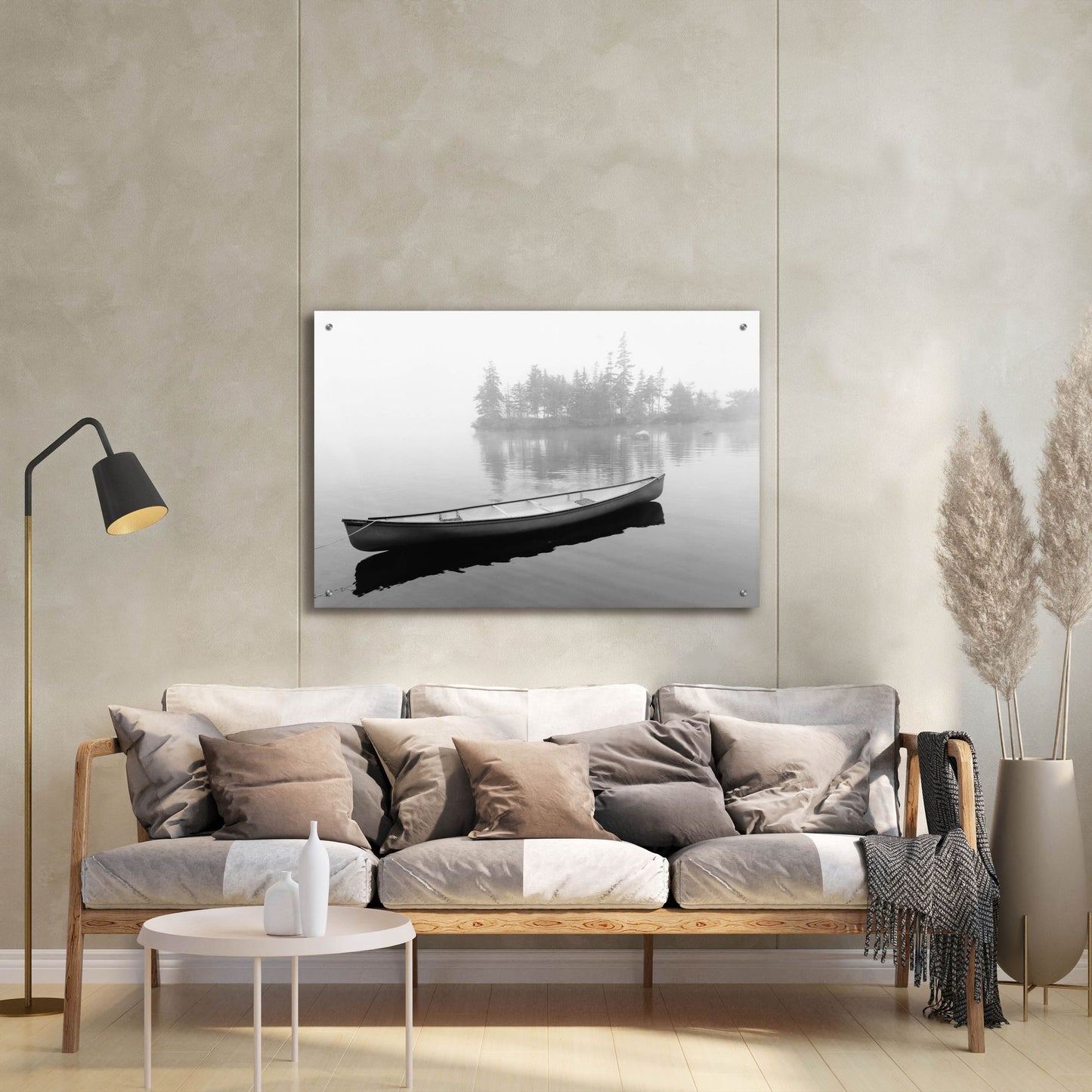Epic Art 'Lone Canoe, Nova Scotia, Canada 04' by Monte Nagler, Acrylic Glass Wall Art,36x24