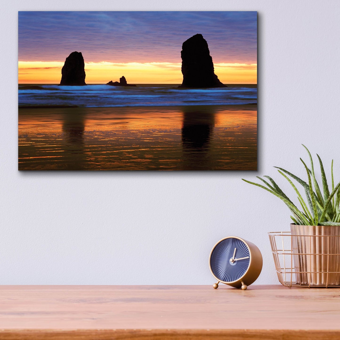 Epic Art 'Canyon Beach Sunset, Oregon 02' by Monte Nagler, Acrylic Glass Wall Art,16x12