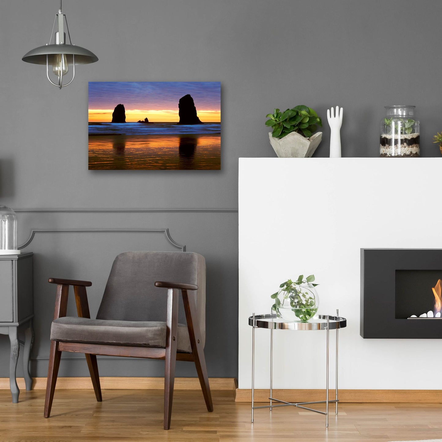 Epic Art 'Canyon Beach Sunset, Oregon 02' by Monte Nagler, Acrylic Glass Wall Art,24x16