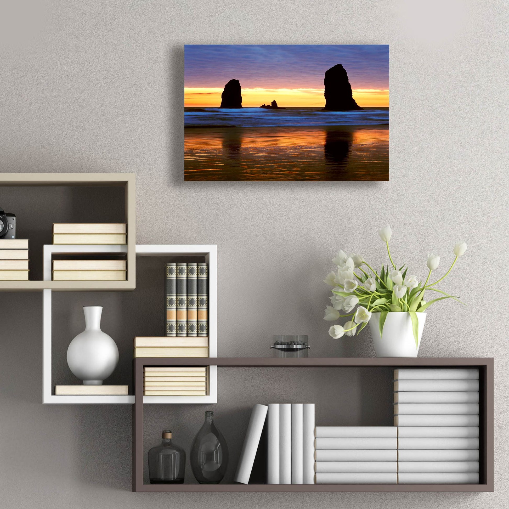 Epic Art 'Canyon Beach Sunset, Oregon 02' by Monte Nagler, Acrylic Glass Wall Art,24x16