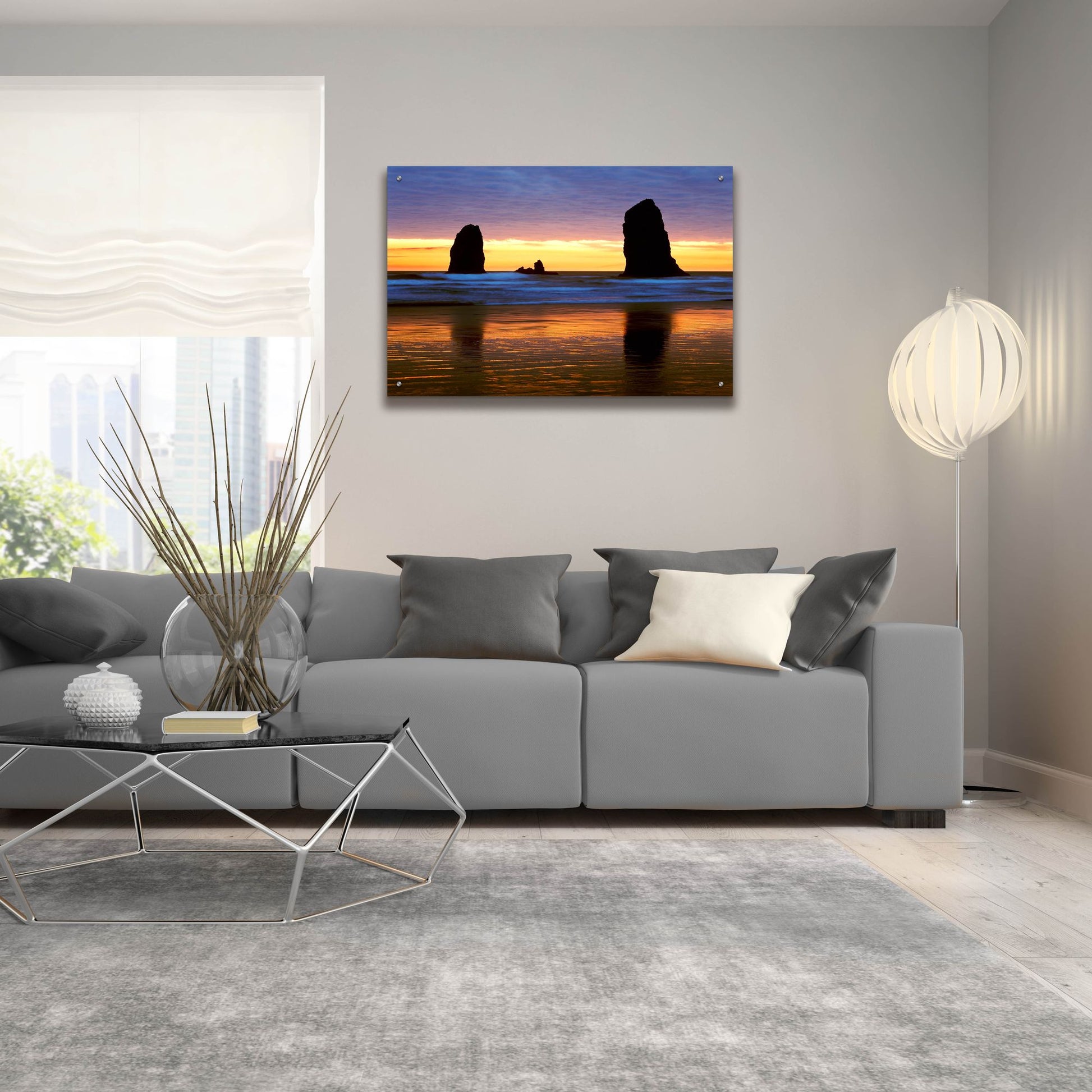 Epic Art 'Canyon Beach Sunset, Oregon 02' by Monte Nagler, Acrylic Glass Wall Art,36x24