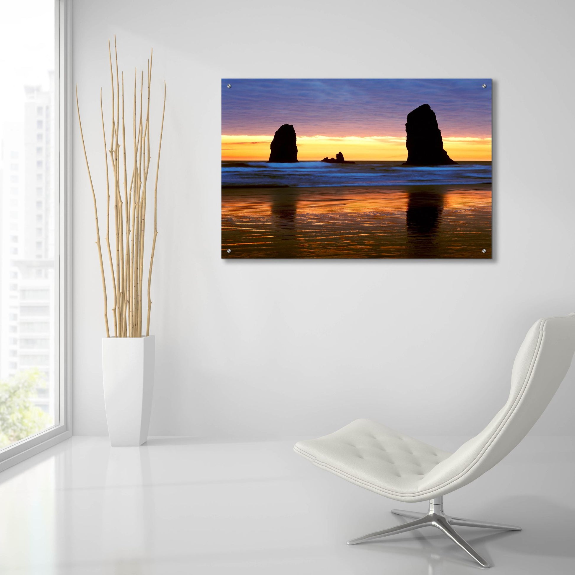 Epic Art 'Canyon Beach Sunset, Oregon 02' by Monte Nagler, Acrylic Glass Wall Art,36x24