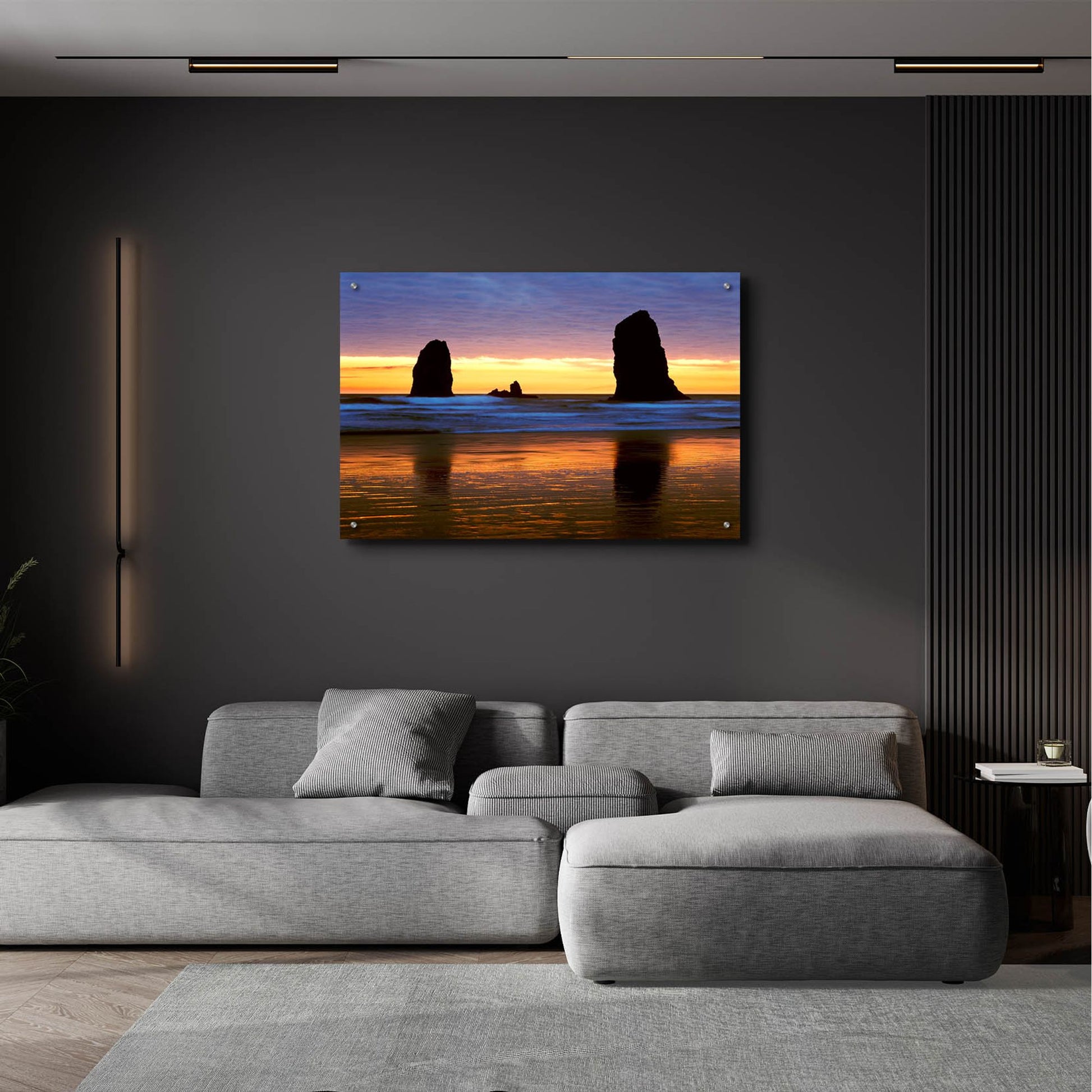 Epic Art 'Canyon Beach Sunset, Oregon 02' by Monte Nagler, Acrylic Glass Wall Art,36x24