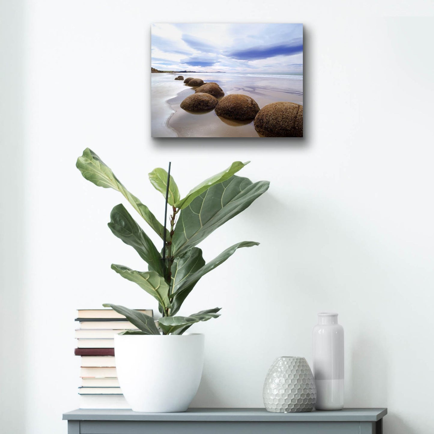 Epic Art 'Moeraki Boulders 3, New Zealand 98' by Monte Nagler, Acrylic Glass Wall Art,16x12