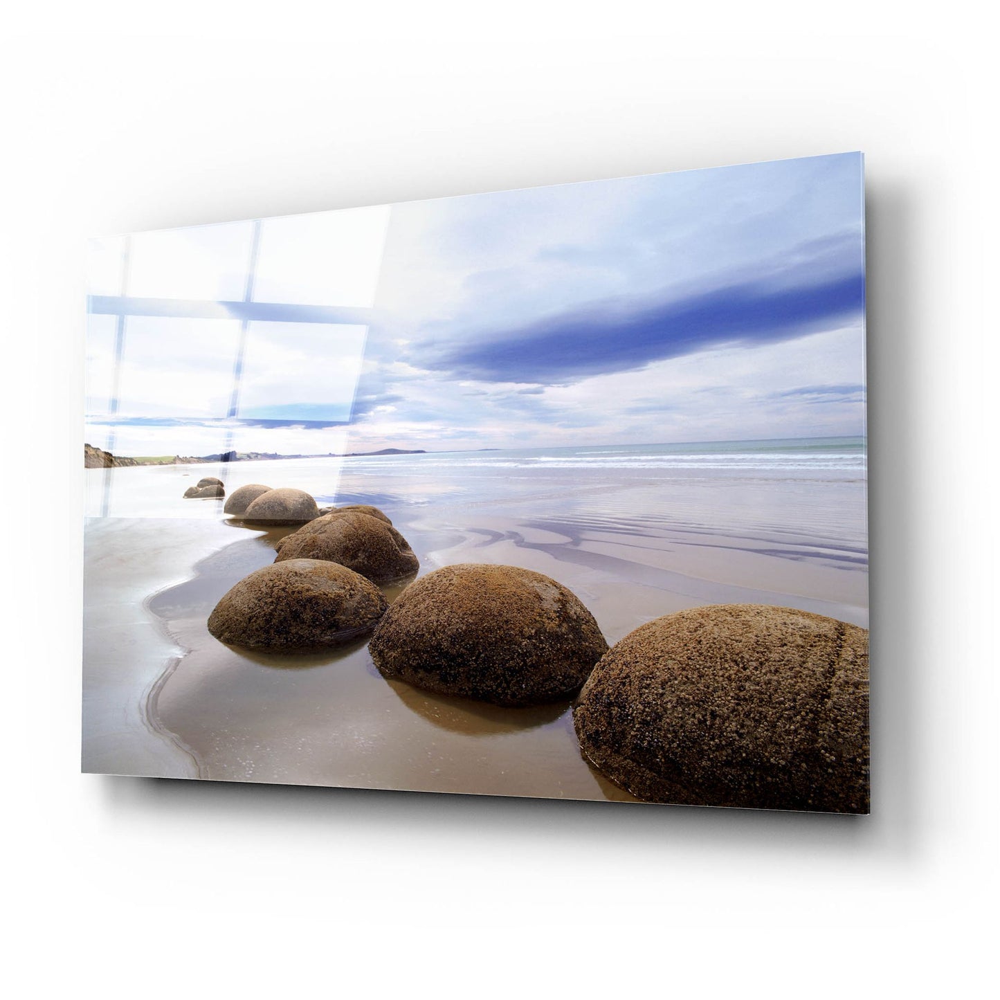 Epic Art 'Moeraki Boulders 3, New Zealand 98' by Monte Nagler, Acrylic Glass Wall Art,24x16