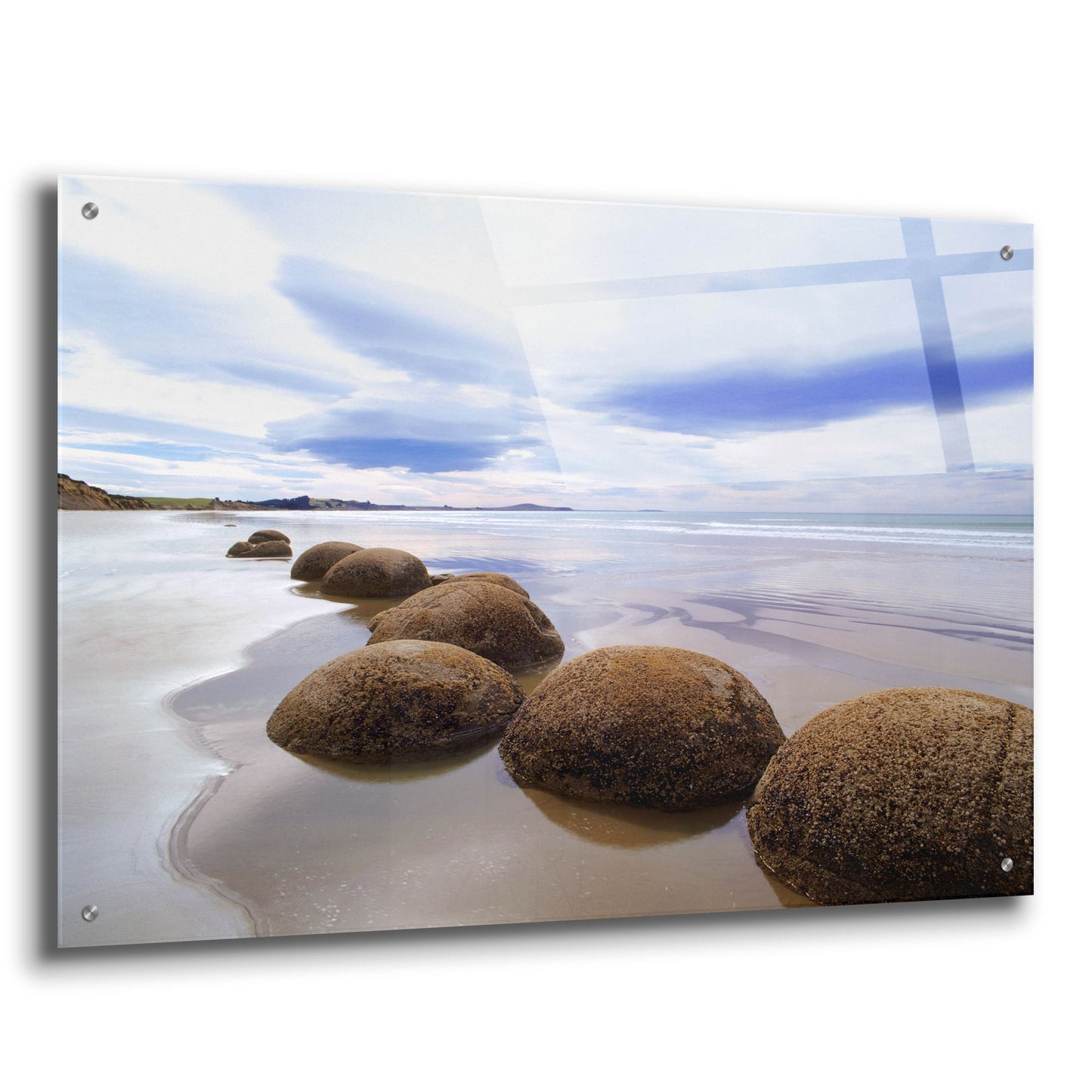 Epic Art 'Moeraki Boulders 3, New Zealand 98' by Monte Nagler, Acrylic Glass Wall Art,36x24