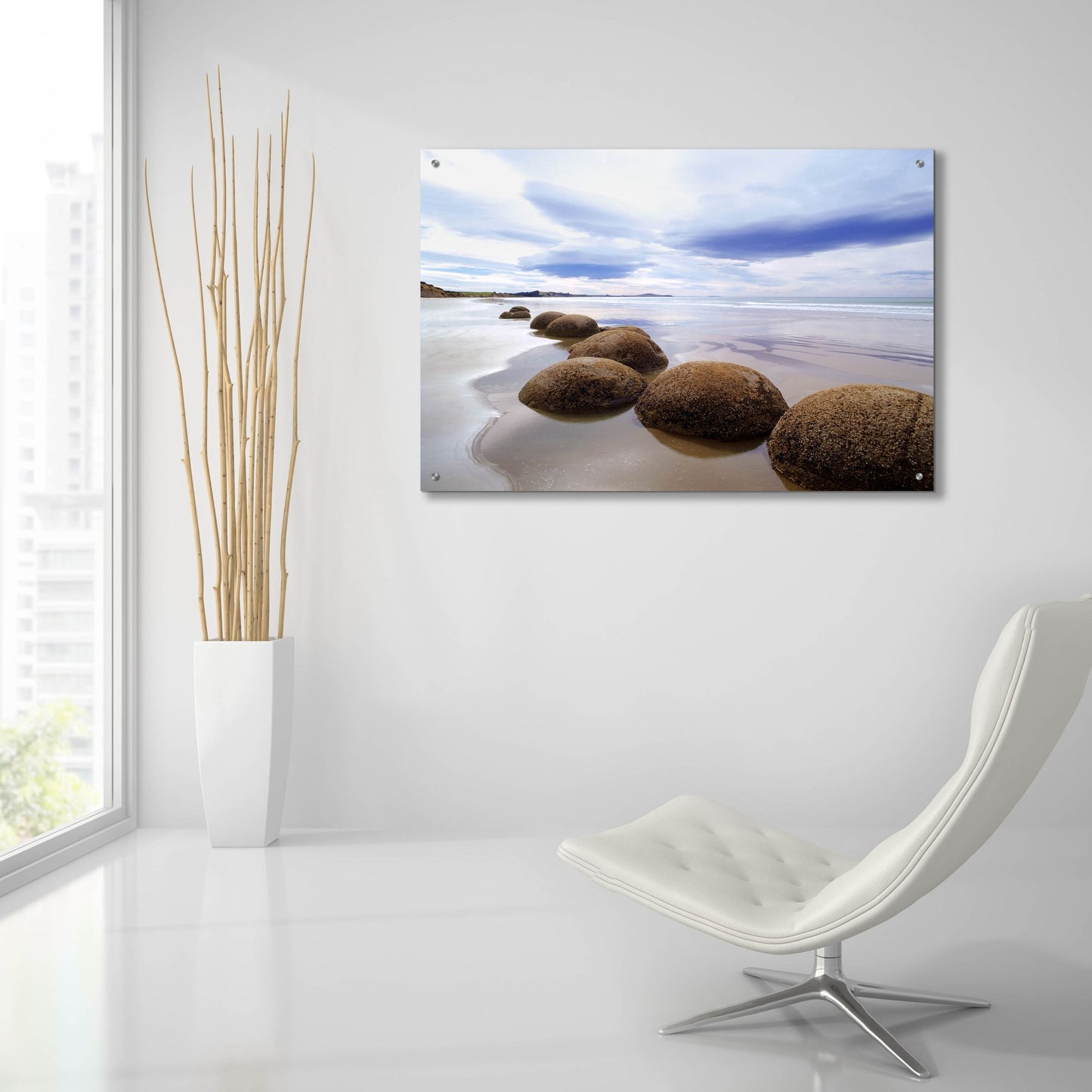 Epic Art 'Moeraki Boulders 3, New Zealand 98' by Monte Nagler, Acrylic Glass Wall Art,36x24