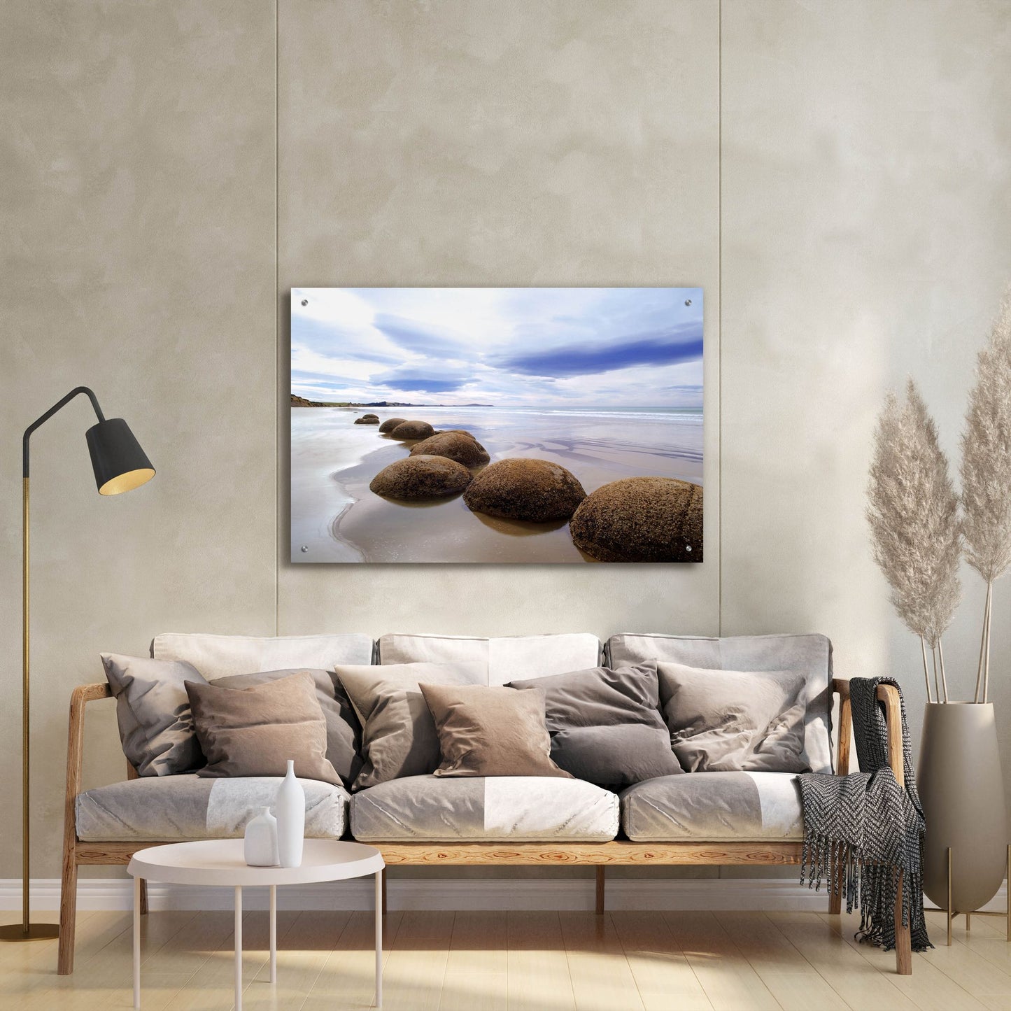 Epic Art 'Moeraki Boulders 3, New Zealand 98' by Monte Nagler, Acrylic Glass Wall Art,36x24