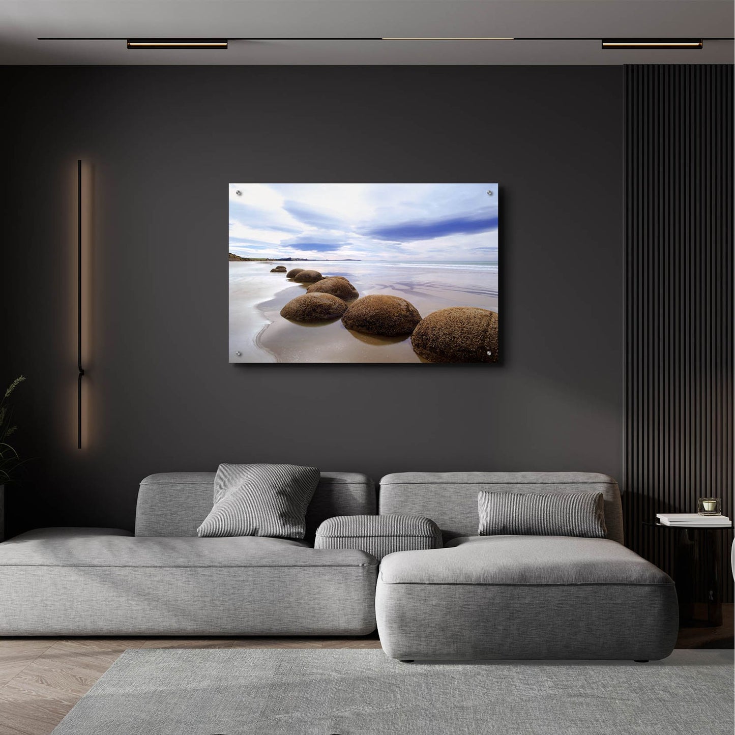 Epic Art 'Moeraki Boulders 3, New Zealand 98' by Monte Nagler, Acrylic Glass Wall Art,36x24