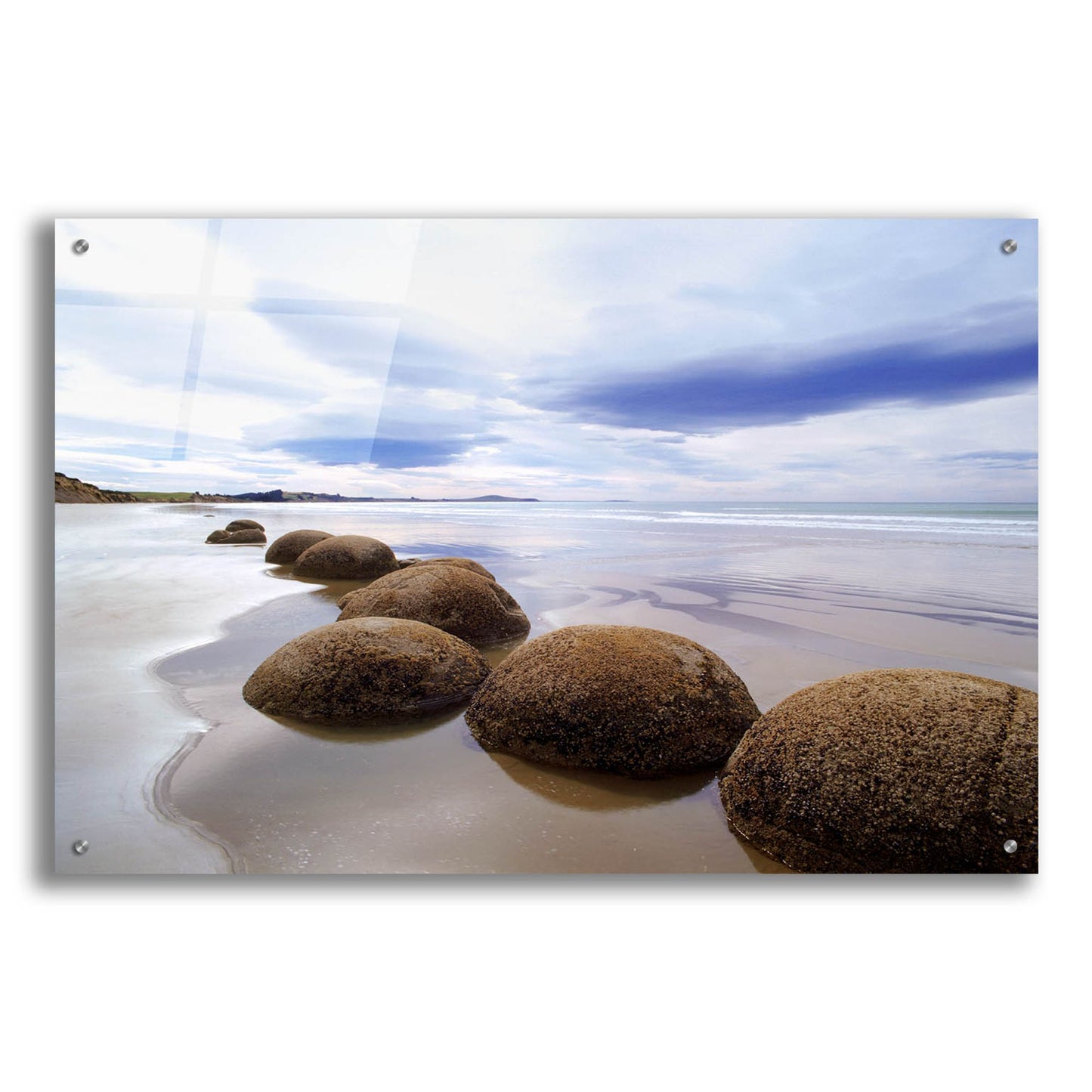 Epic Art 'Moeraki Boulders 3, New Zealand 98' by Monte Nagler, Acrylic Glass Wall Art,36x24