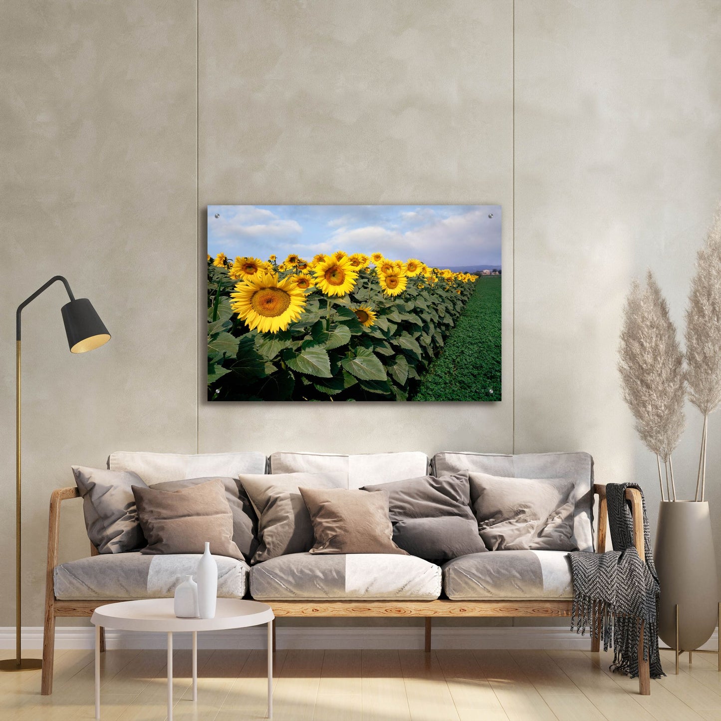 Epic Art 'Sunflowers Sentinels, Rome, Italy 87' by Monte Nagler, Acrylic Glass Wall Art,36x24