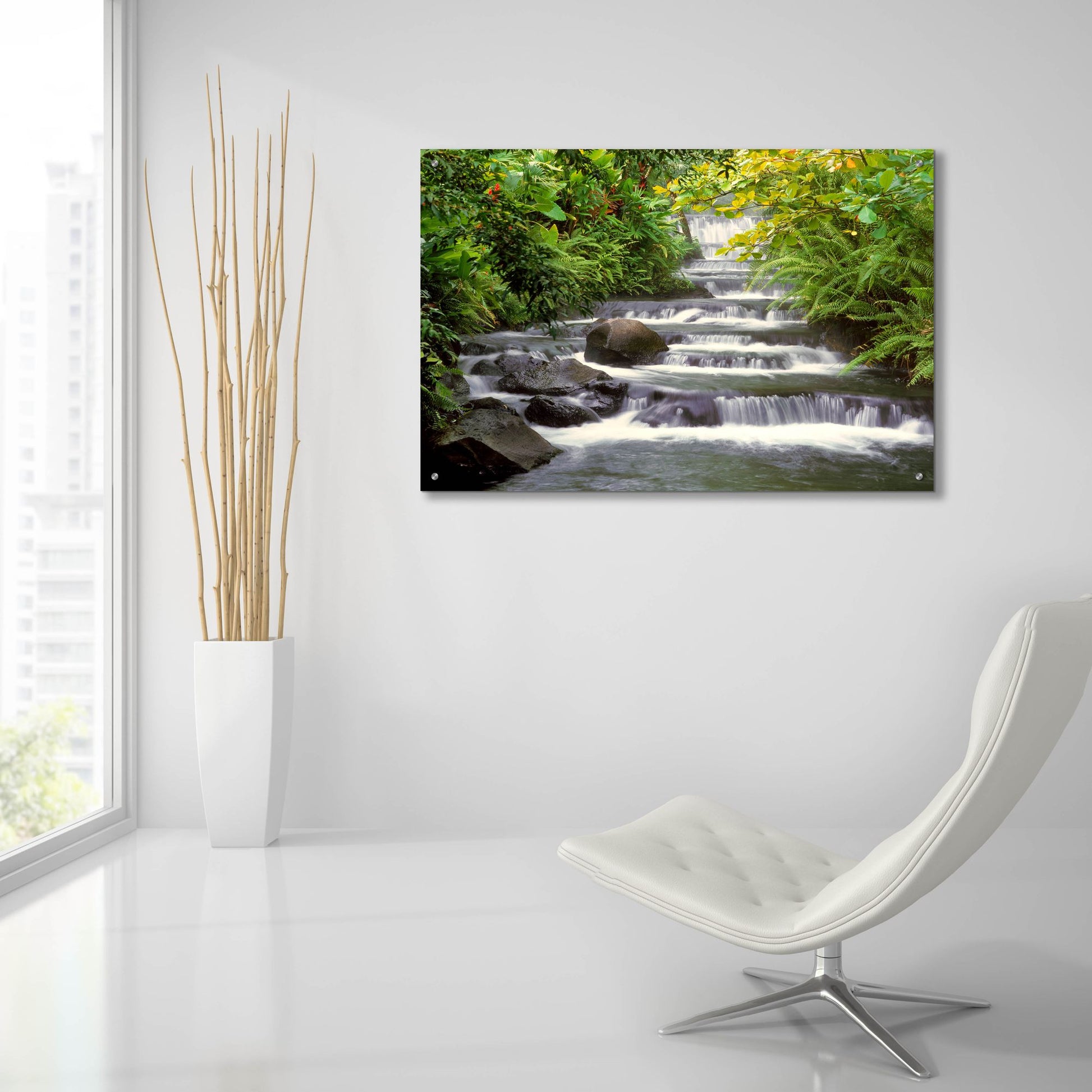 Epic Art 'Terraced Falls' by Monte Nagler, Acrylic Glass Wall Art,36x24