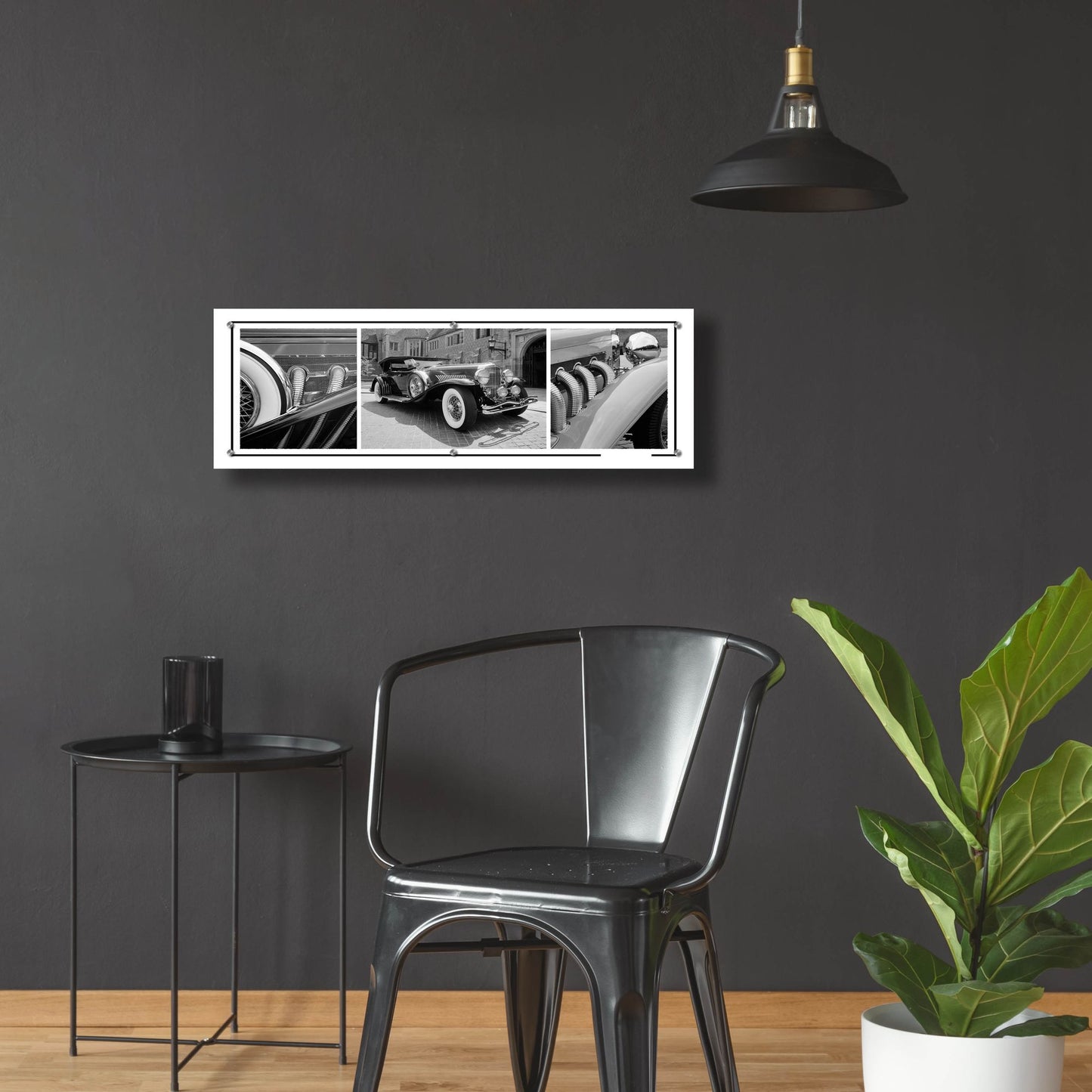 Epic Art 'Dusenberg Montage 2' by Monte Nagler, Acrylic Glass Wall Art,36x12